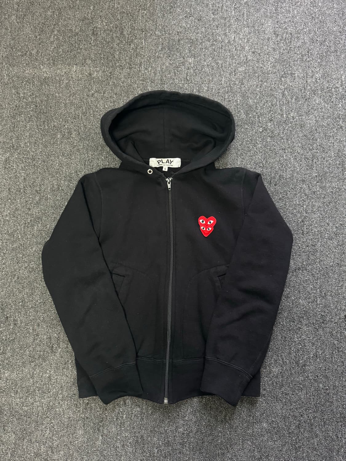 (W) 꼼데가르송 플레이 더블하트 후드집업 상품이미지1