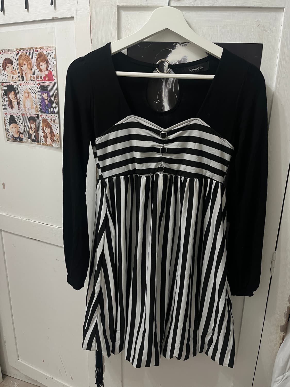 오네갸루 스트라이프 원피스 갸루 로걀 히메갸루 세실맥비 리즈리사 라떼갸루 상품이미지1