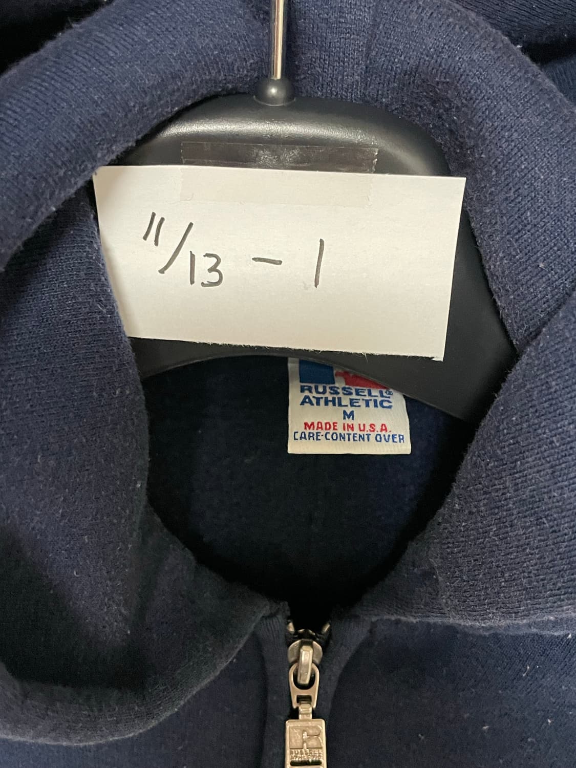 [D.O Vtg] 90s 러셀 50/50 후드 집업 네이비(M) 상품이미지6