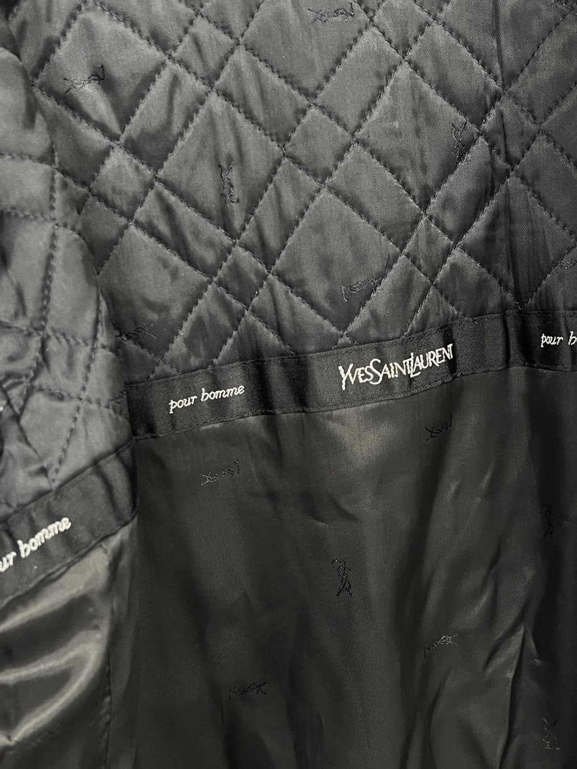 90s YSL 제일모직 입생로랑 캐시미어 발마칸 코트 상품이미지5