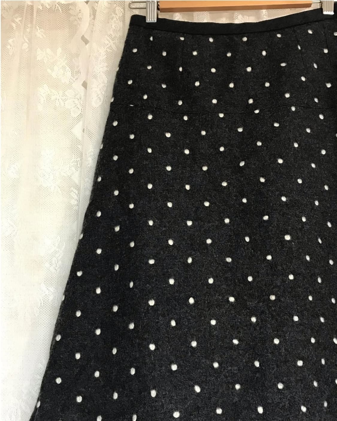 빈티지 눈꽃송이 도트 울 미디스커트 도쿄모리걸 상품이미지5