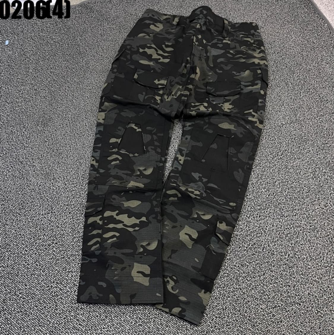 [M] 블랙 멀티카모 밀리터리 카고 바지 0206(4) 상품이미지1