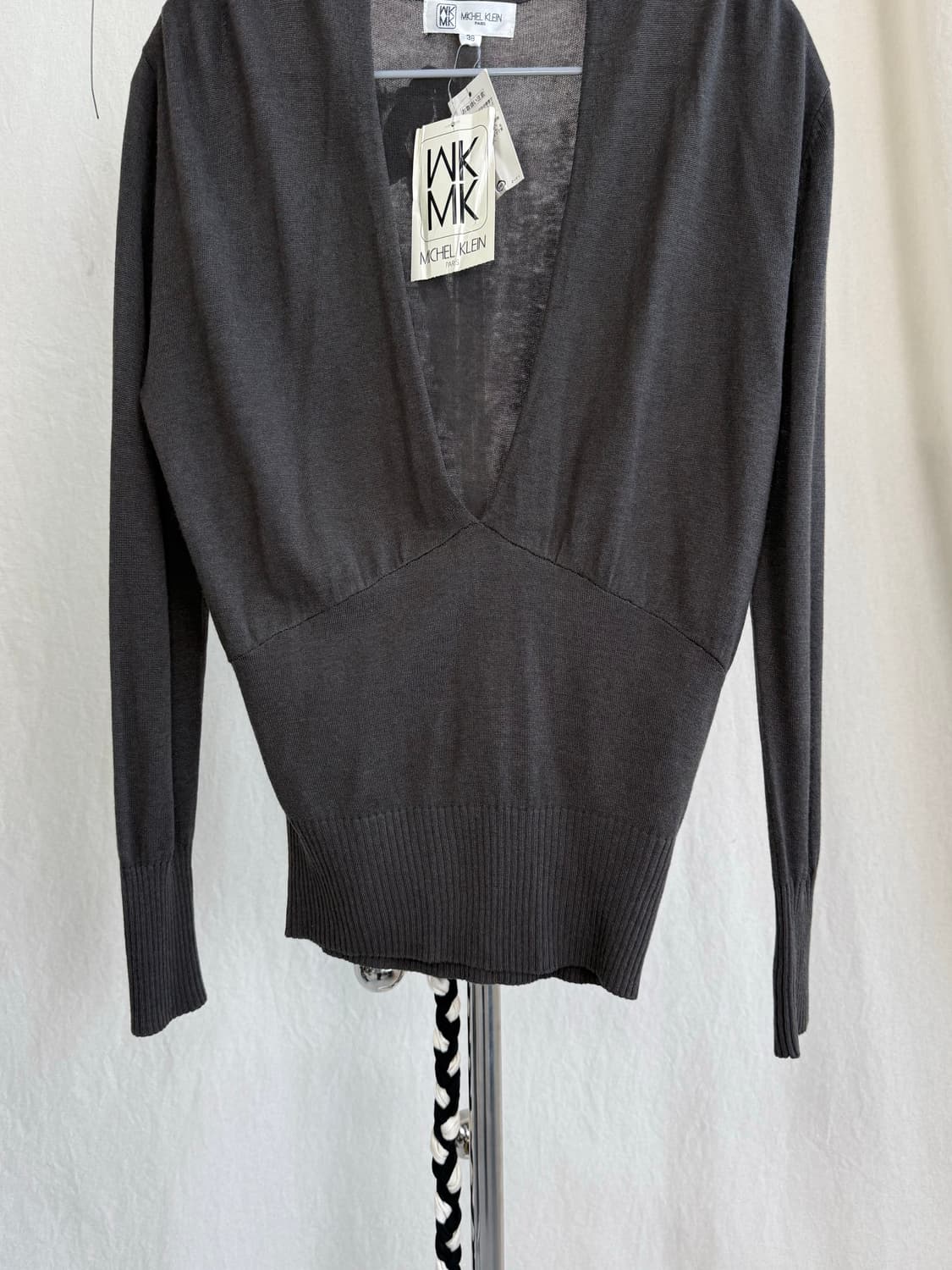 (Deadstock) Michel Klein 캐시미어 믹스 브이넥 니트  상품이미지7