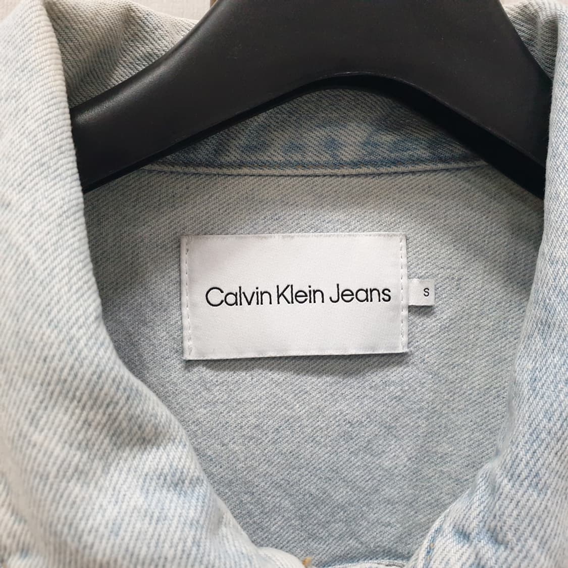 캘빈클라인 여성 블리치 데님 셔츠 자켓 S 상품이미지4