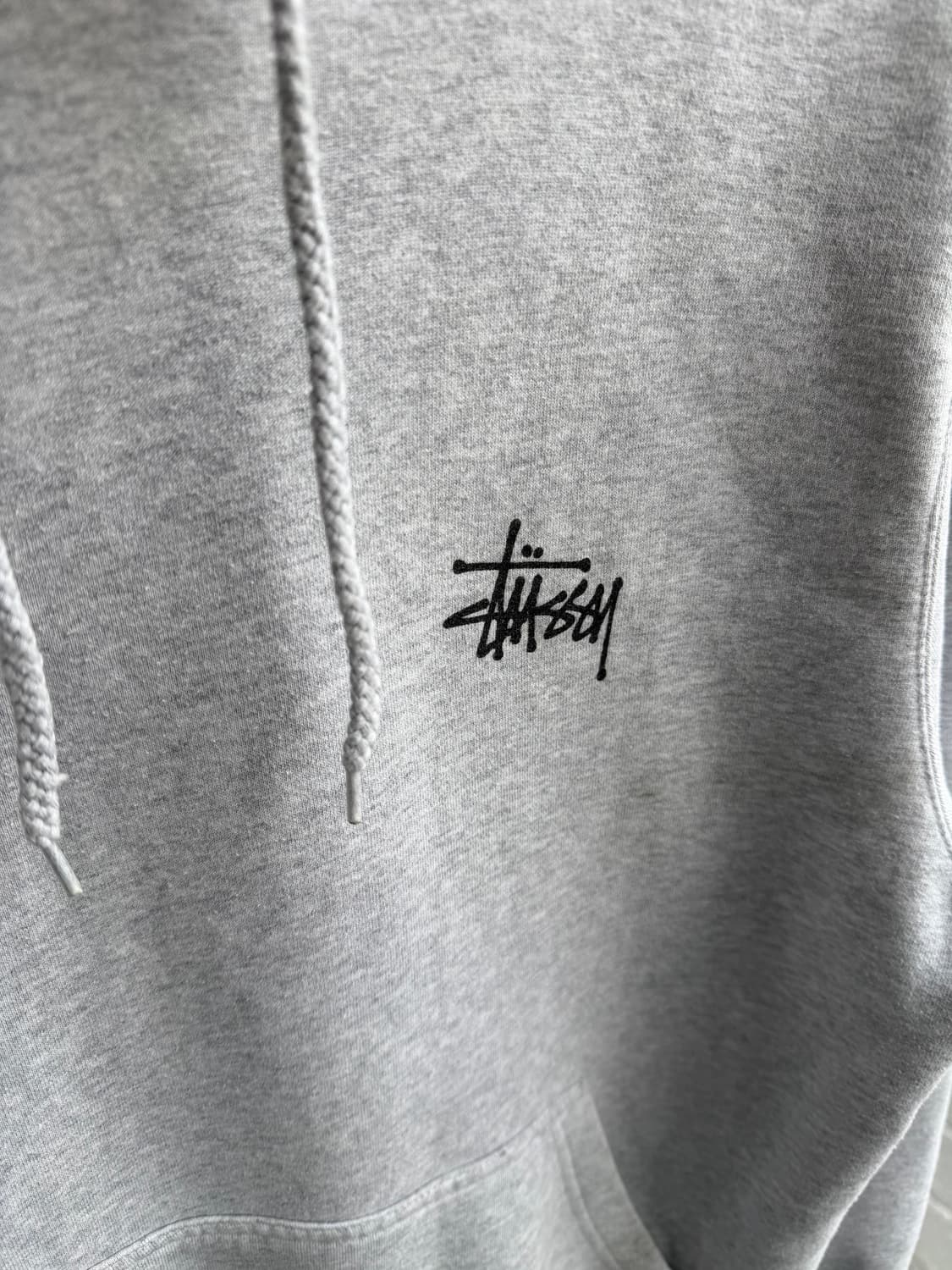 S/ 스투시 베이직 빅로고 기모 후드티 상품이미지6