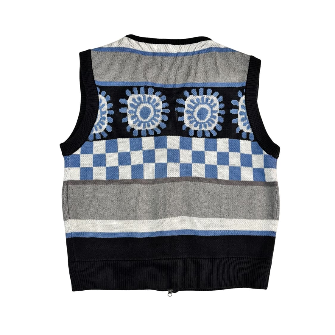 RDVZ 시크릿 패턴 니트 집업 베스트 상품이미지5