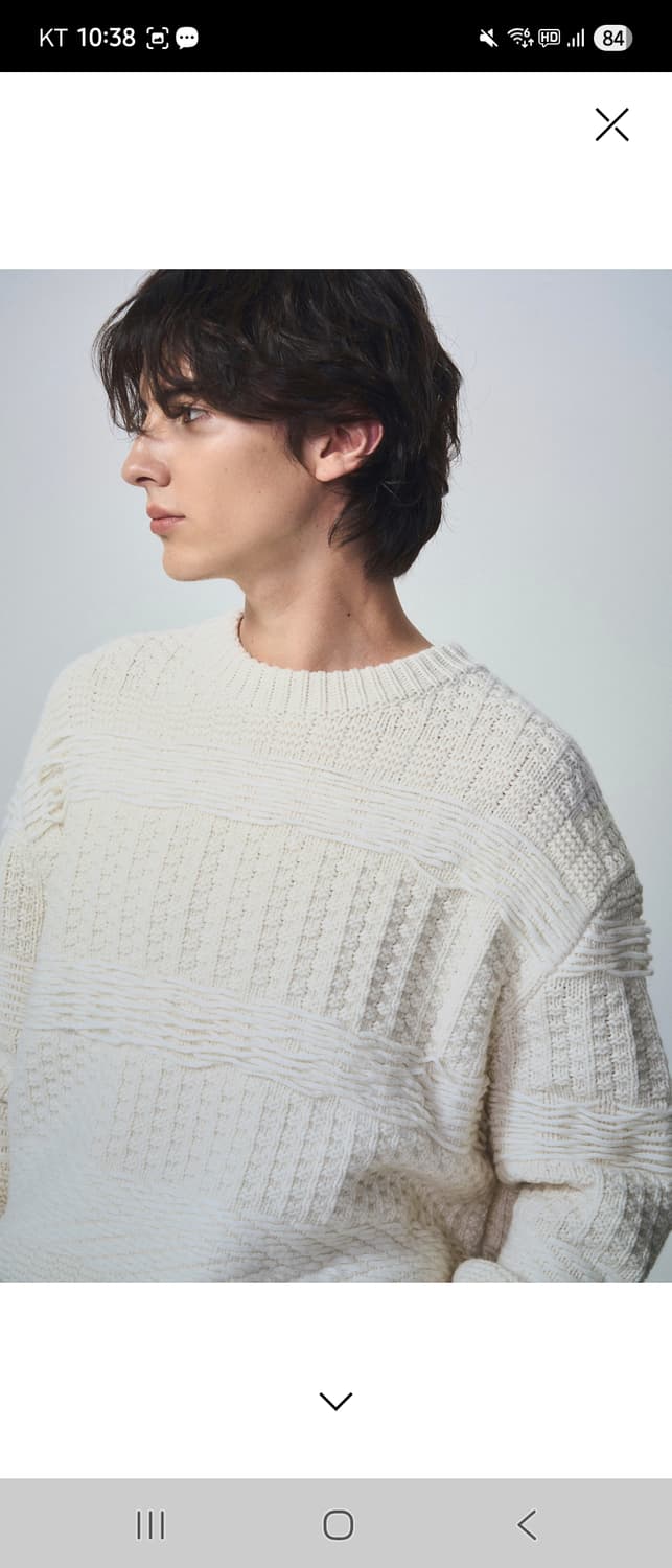 시스템옴므 24fw 파리컬렉션 오버핏 니트 팝니다 우영미 타임옴므 솔리드 상품이미지2