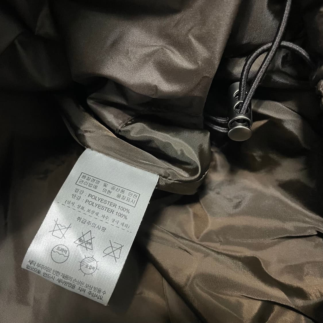 [L] 깡스타일리스트 x 에드리엘로스 브라운 유광 워머 패딩 상품이미지4
