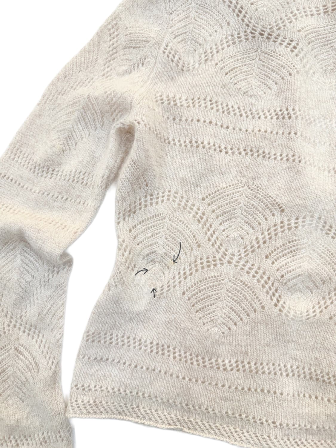 빈티지 아이보리 케시미어 니트 가디건 상품이미지5