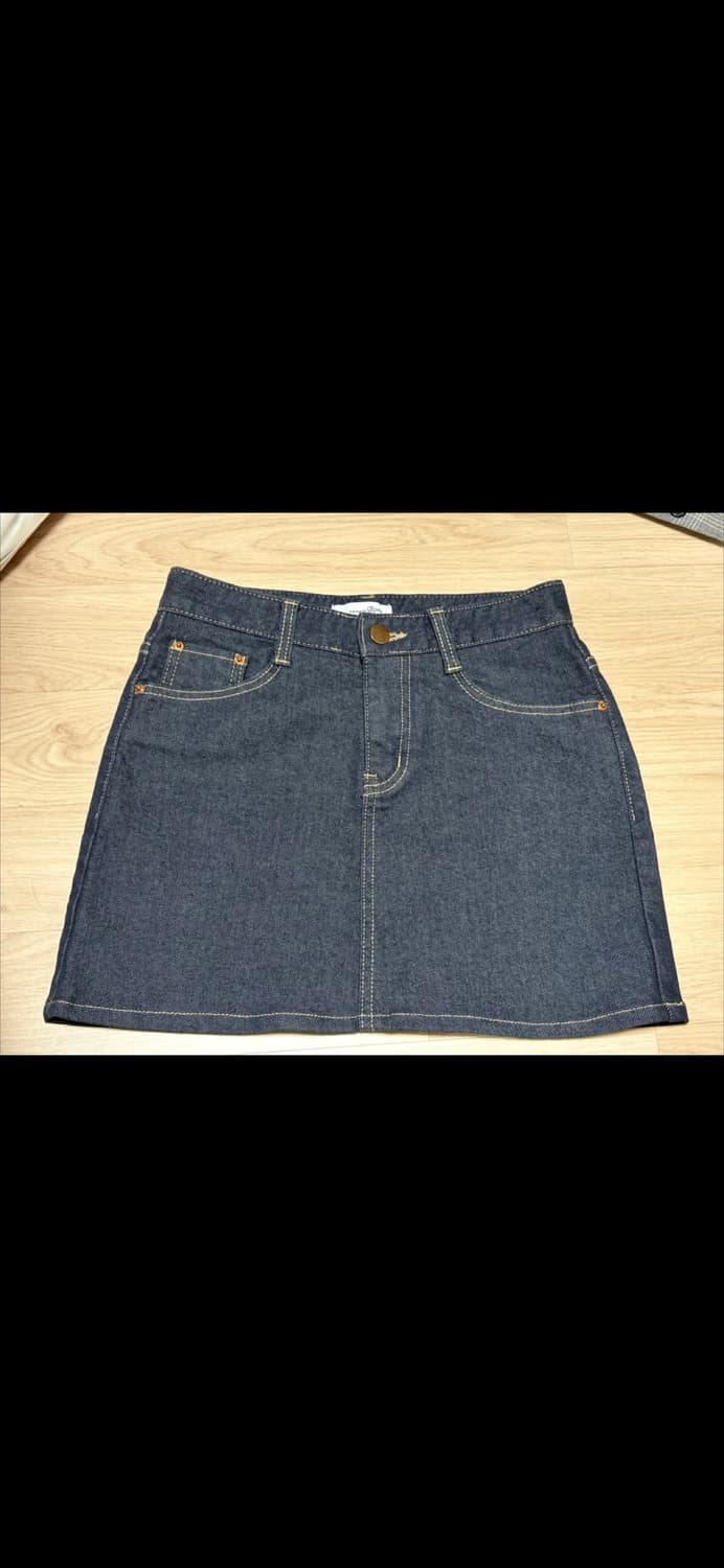로엠 스판 데님 숏 스커트 26 S 치마 거의새상품 상품이미지4