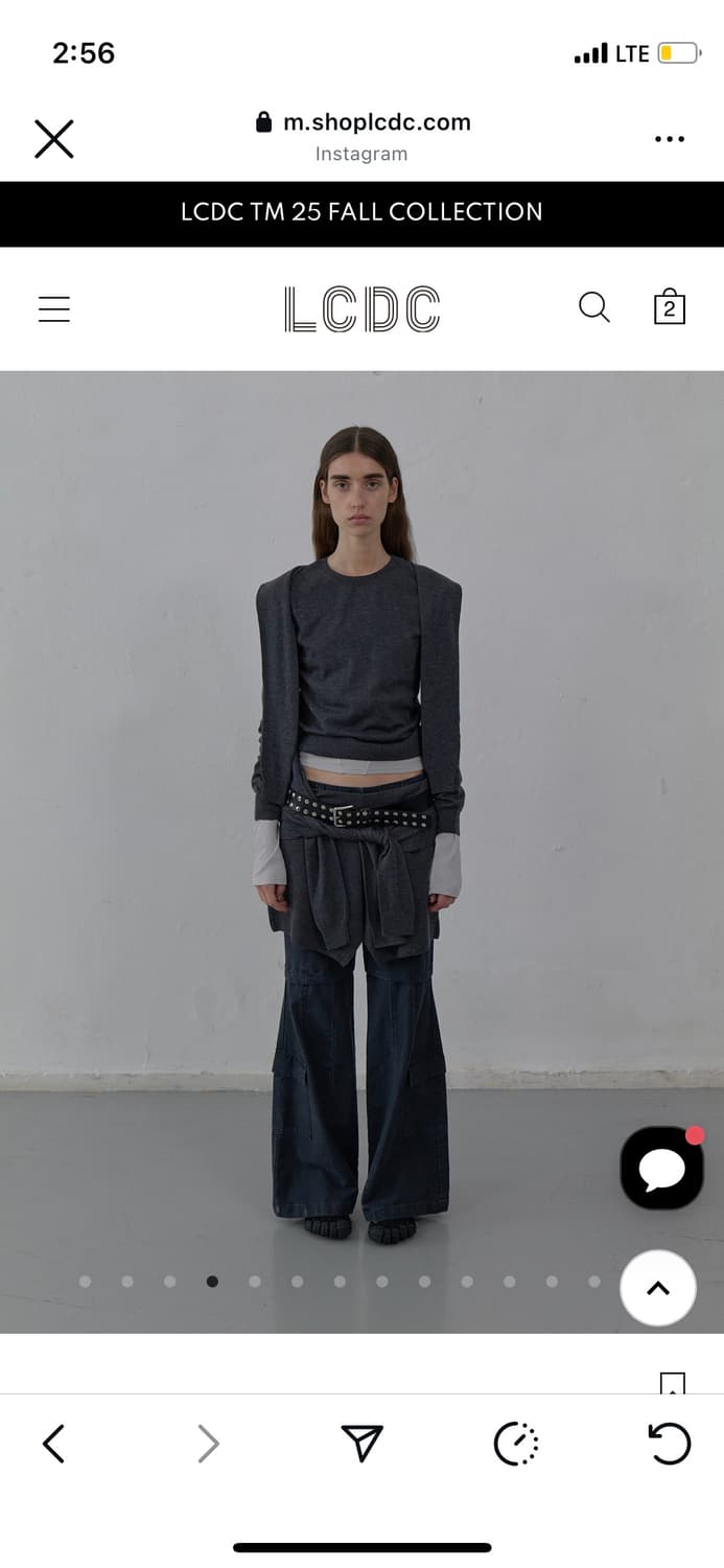 Lcdc tm  TIED DETAIL LAYERED KNIT SKIRT  상품이미지3