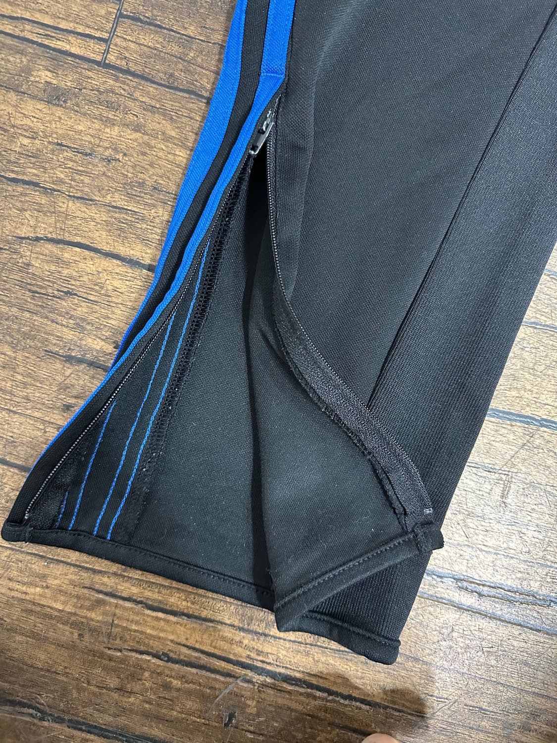 아디다스 삼선 트레이닝 조거바지 블랙/블루 L 상품이미지6