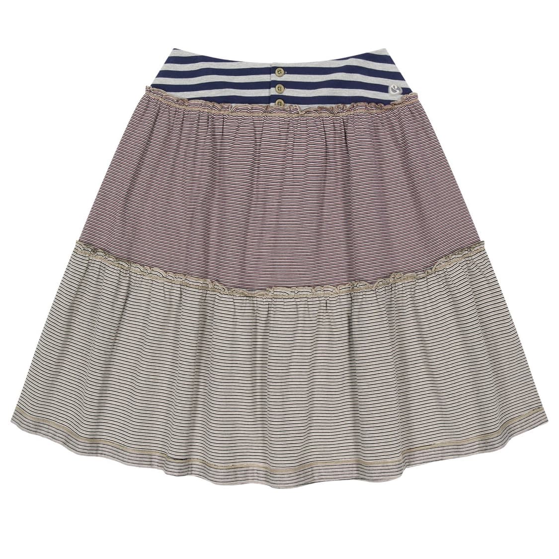 코이세이오 컬러드 스트라이프 스커트 그레이 베이지 상품이미지1