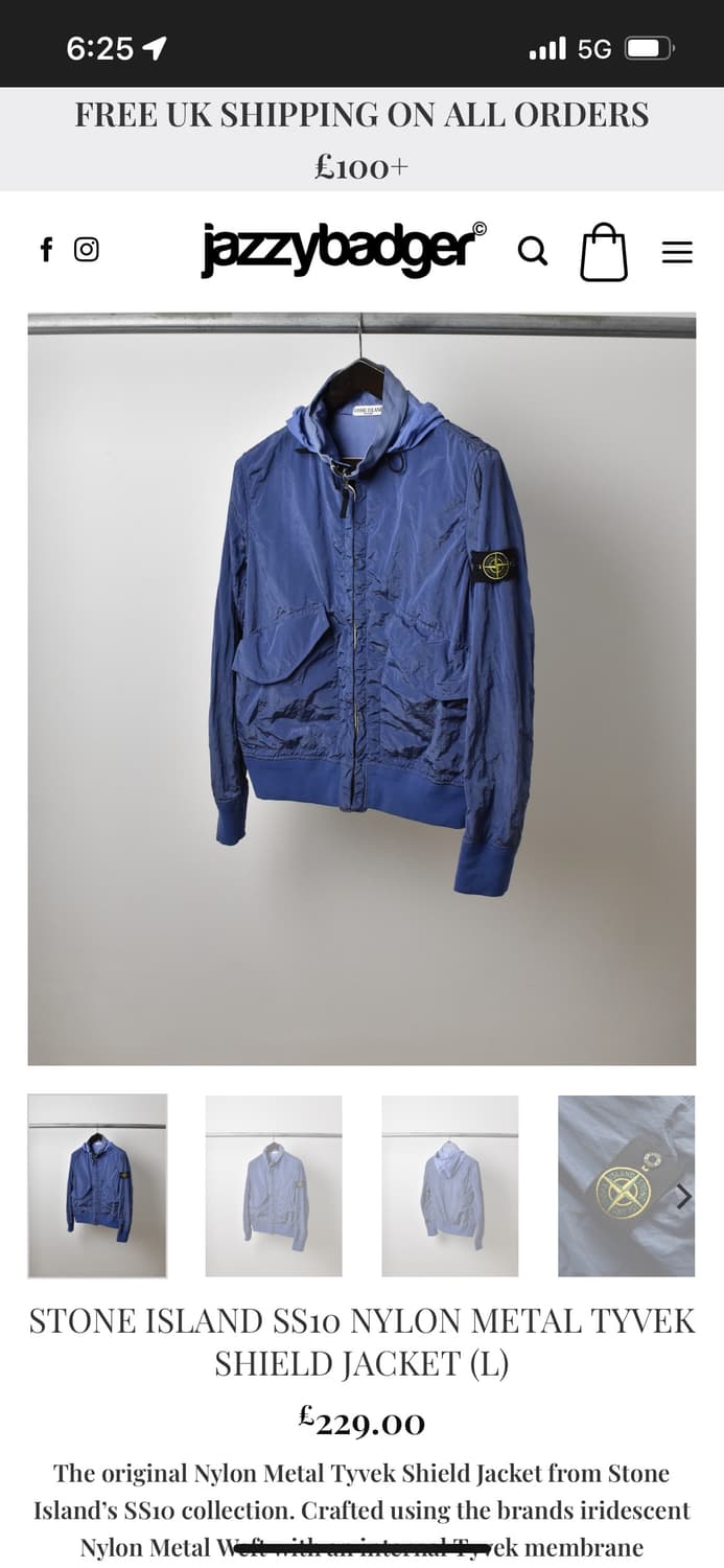 00s Stone Island 스톤 아일랜드 나일론 집업 자켓 상품이미지7