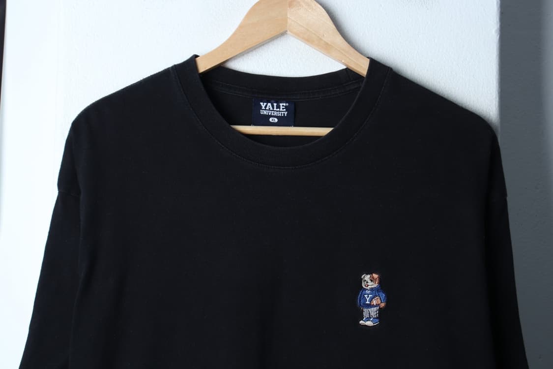 (XL-2XL) 예일 반팔 티셔츠 작은사용감 빅사이즈 블랙-H31186 상품이미지3