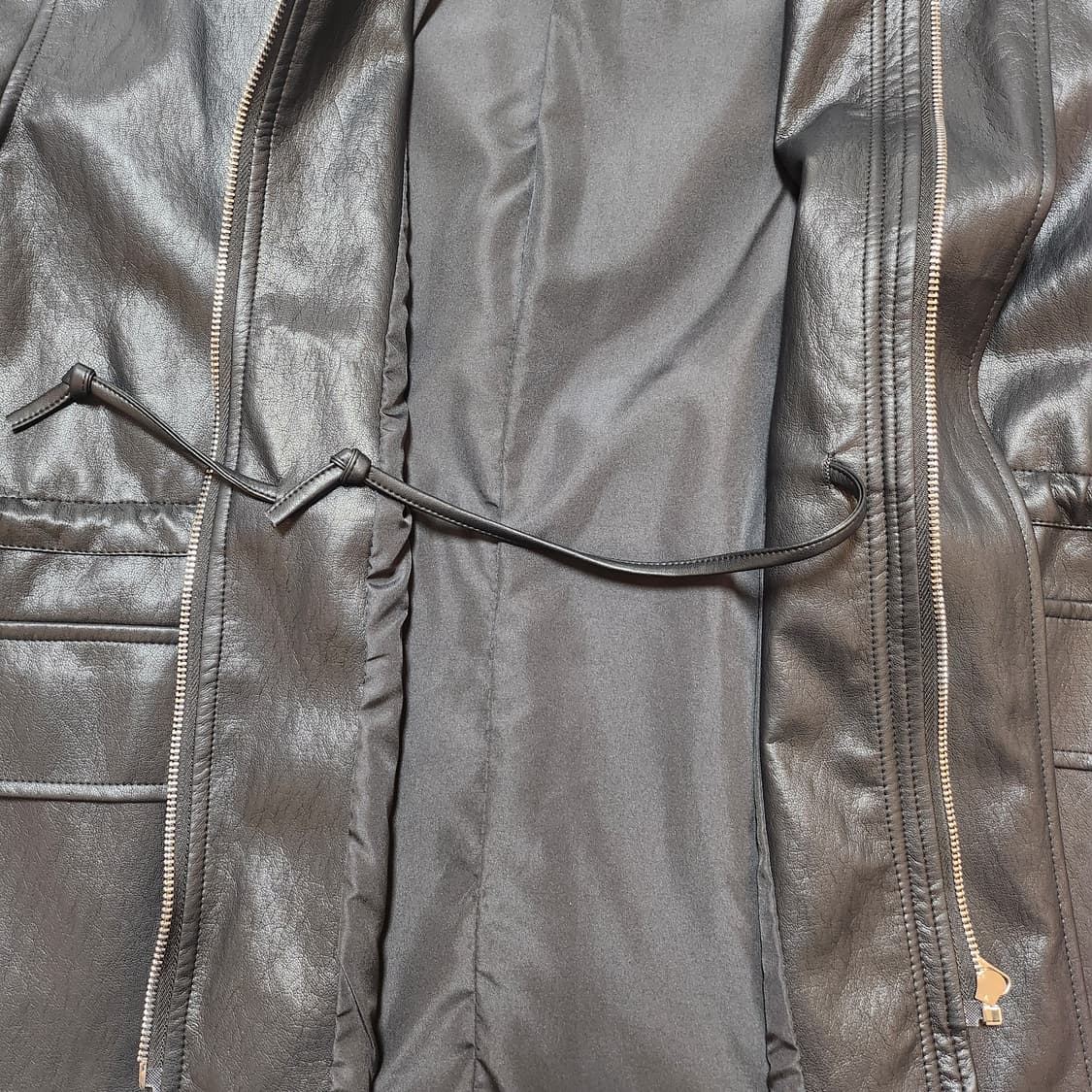 《새상품》에코 레더 자켓 점퍼 상품이미지7