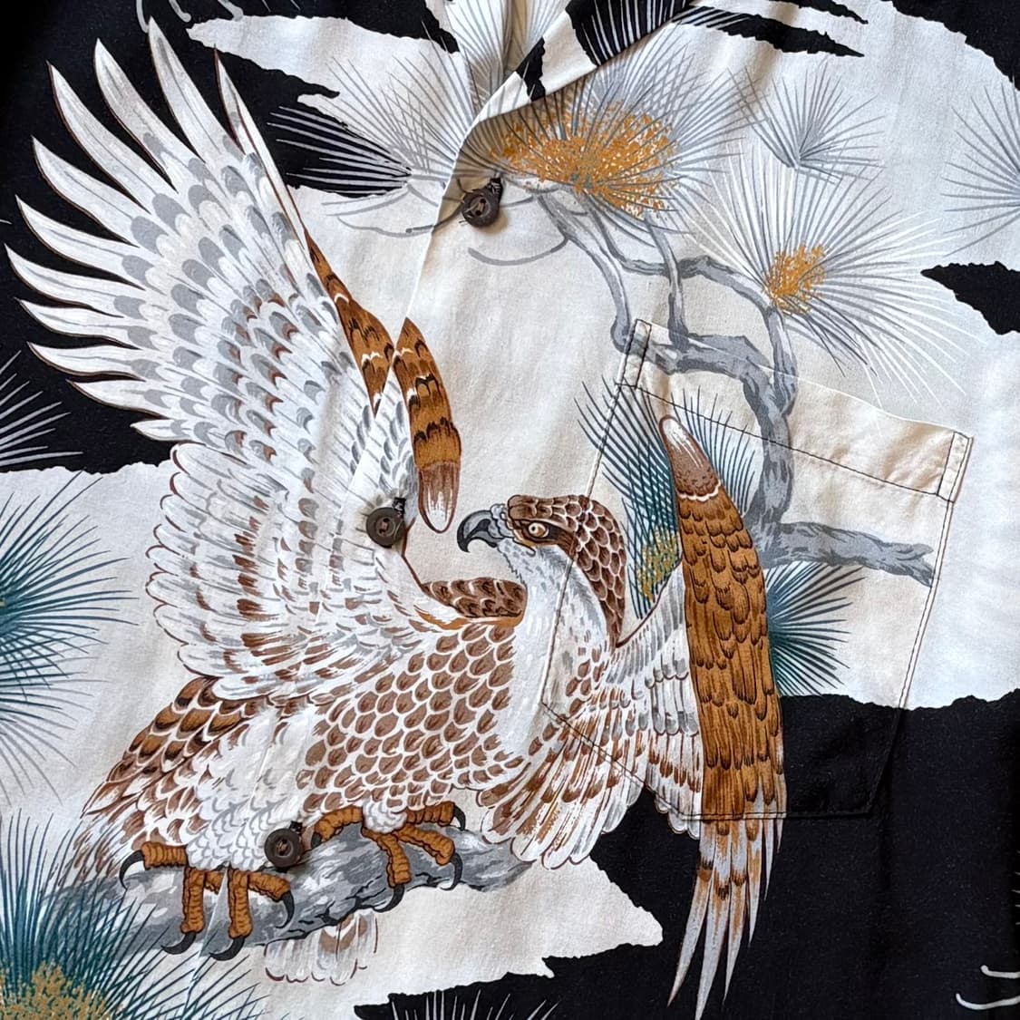 [S/97] 80s USA 레이온 하와이안 셔츠 상품이미지6