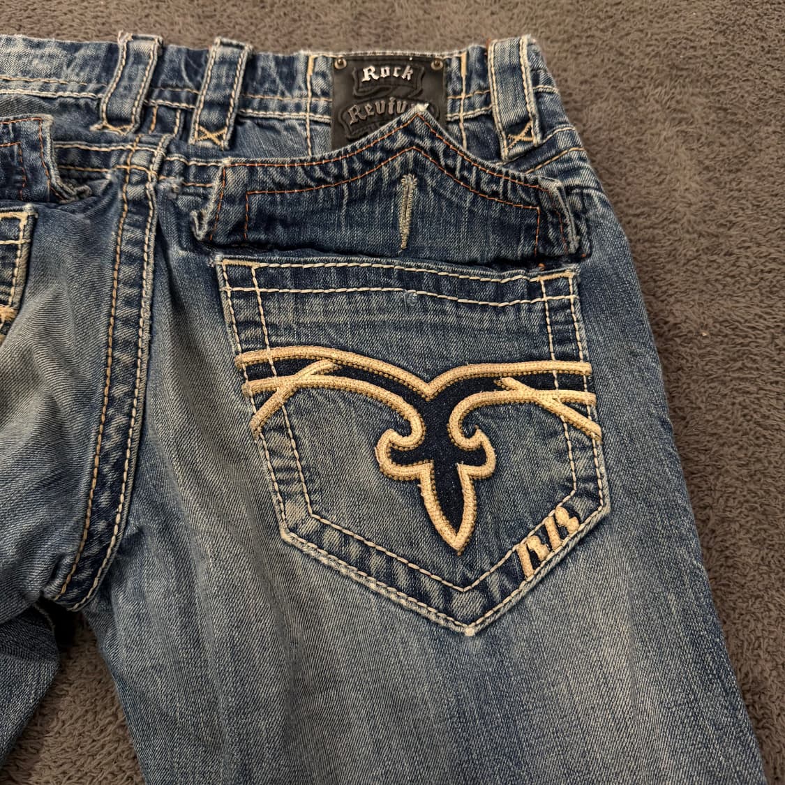 [ 정품/30 ] 락 리바이벌 빈티지 워싱 데미지 데님 청바지 상품이미지6