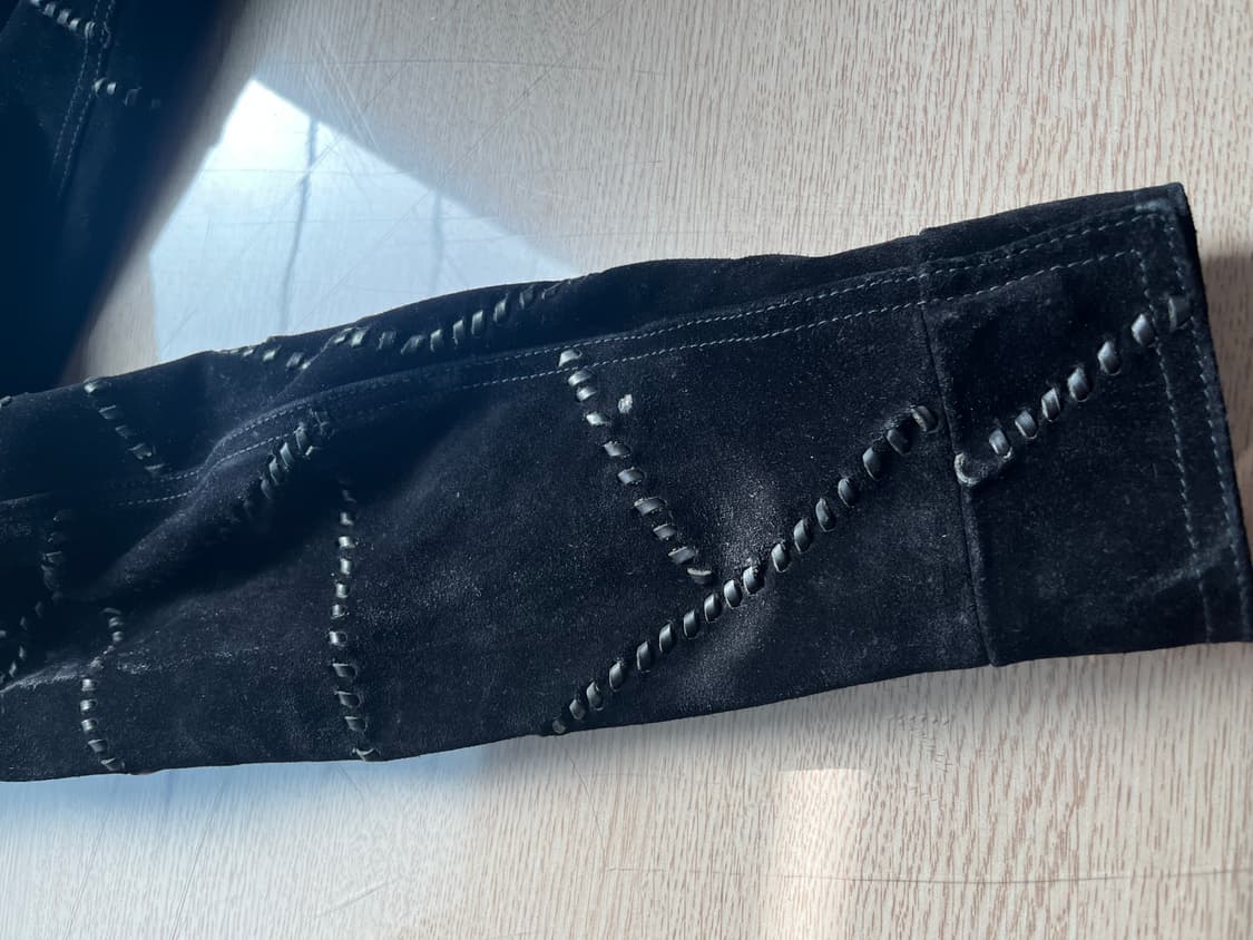 54 생로랑 스티치 스트링 스웨이드 레더 트러커 자켓 상품이미지8