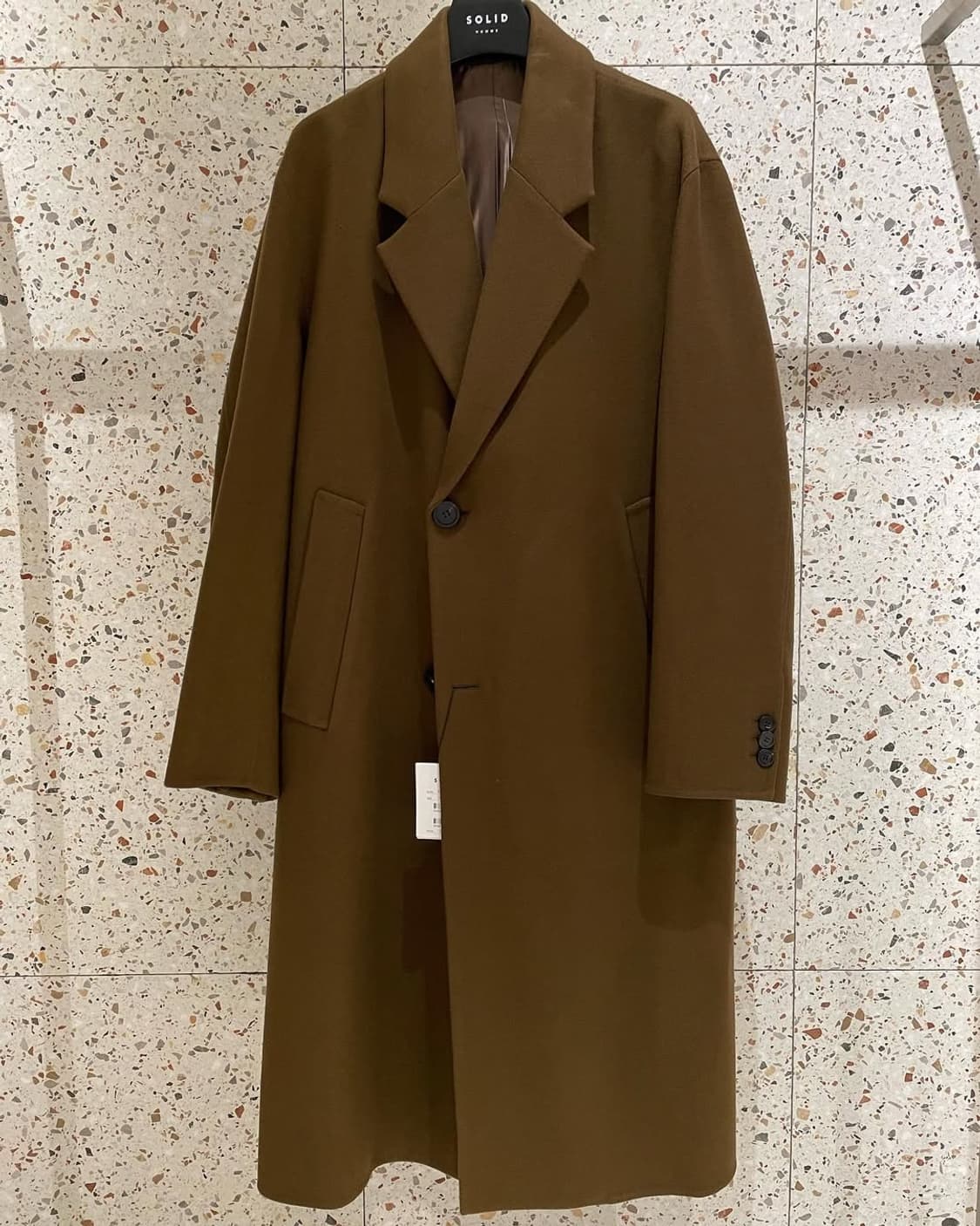 솔리드옴므 23fw 트윌 브라운 코트 48사이즈 상품이미지7