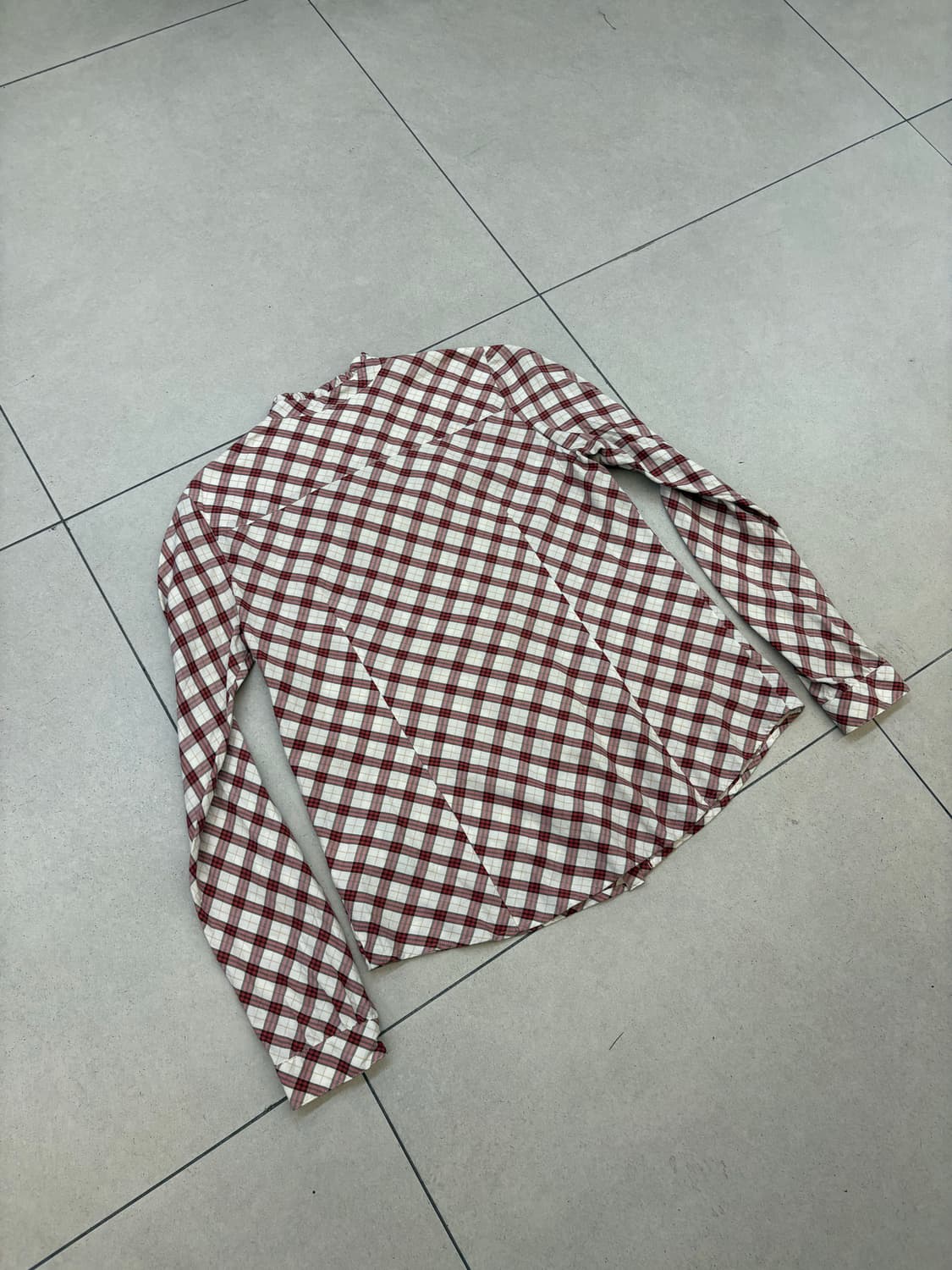 [ 38 ] 버버리 블루라벨 체크 프릴 블라우스 상품이미지5