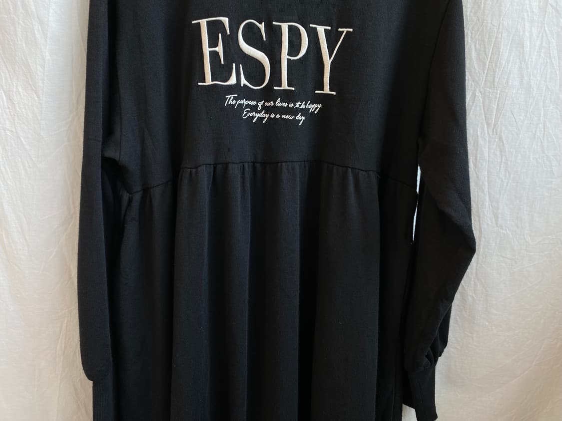 블랙 레터링 롱원피스(M) 상품이미지4