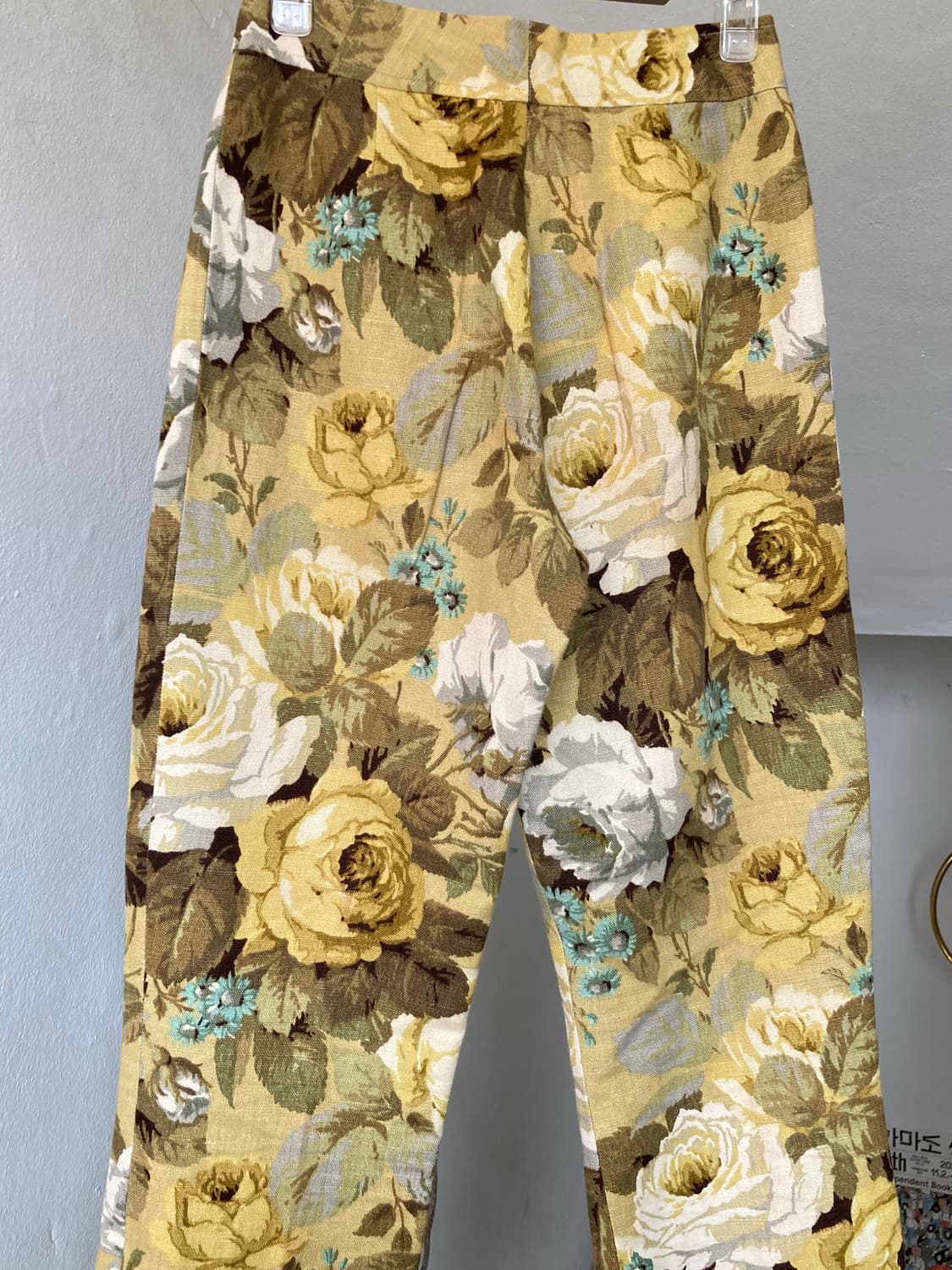 패턴 옥스퍼드 소재 하이웨스트 팬츠 상품이미지6