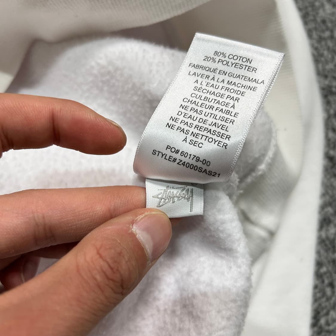 스투시(Stussy)베이직 화이트 후드티 상품이미지7