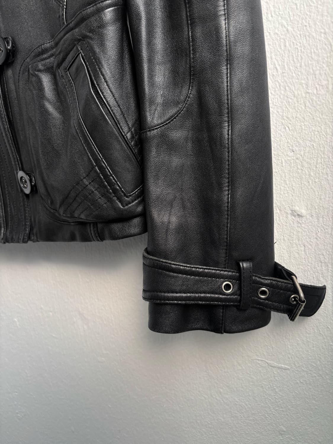Vintage Black Leather Jacket 상품이미지9