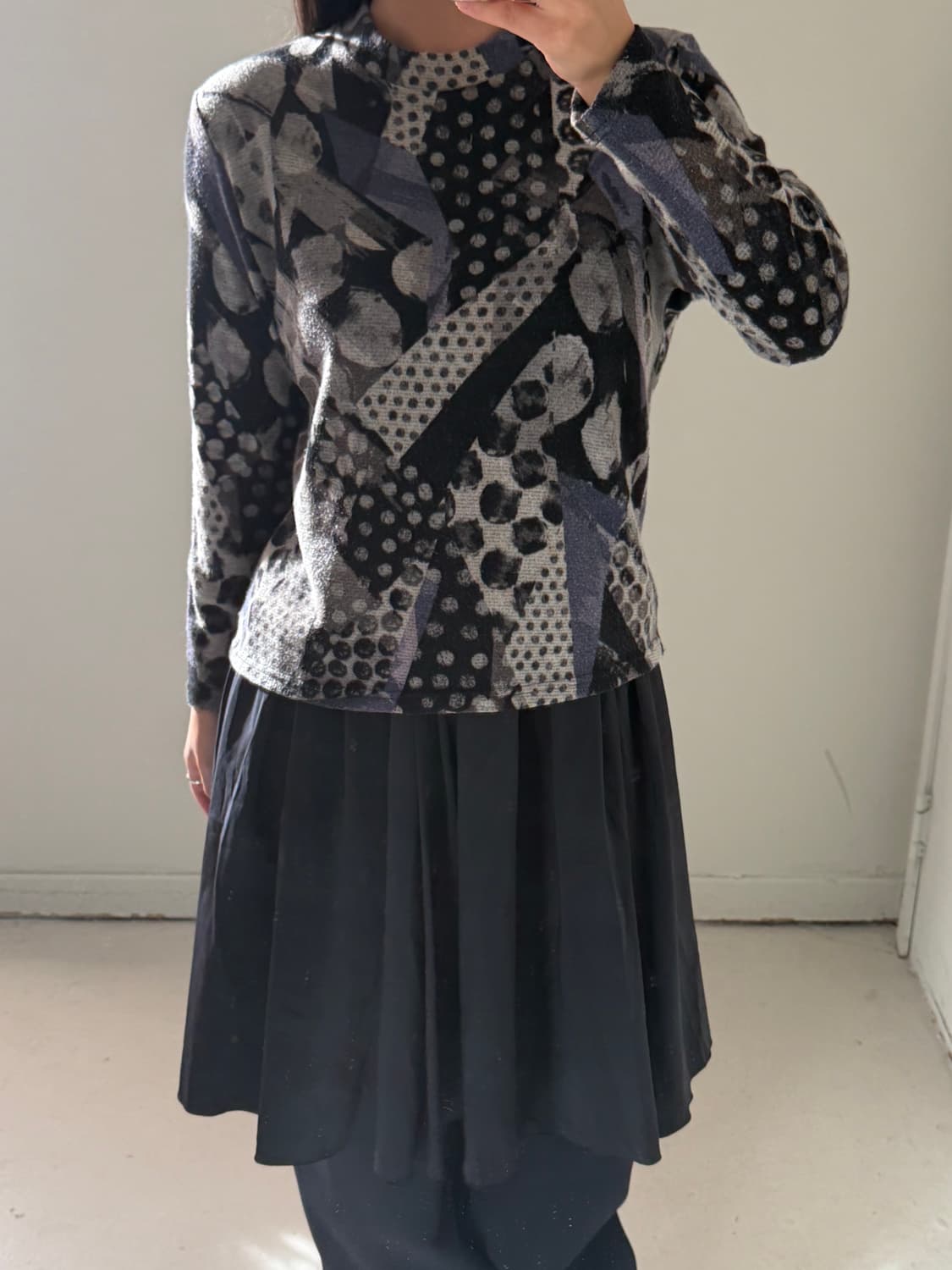 일본빈티지 모리 패턴 롱슬리브 상품이미지3