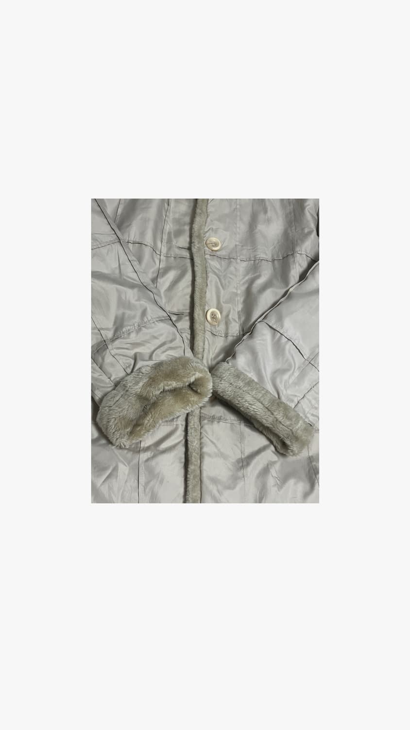 Ivory Quilted Fur Jacket 상품이미지7