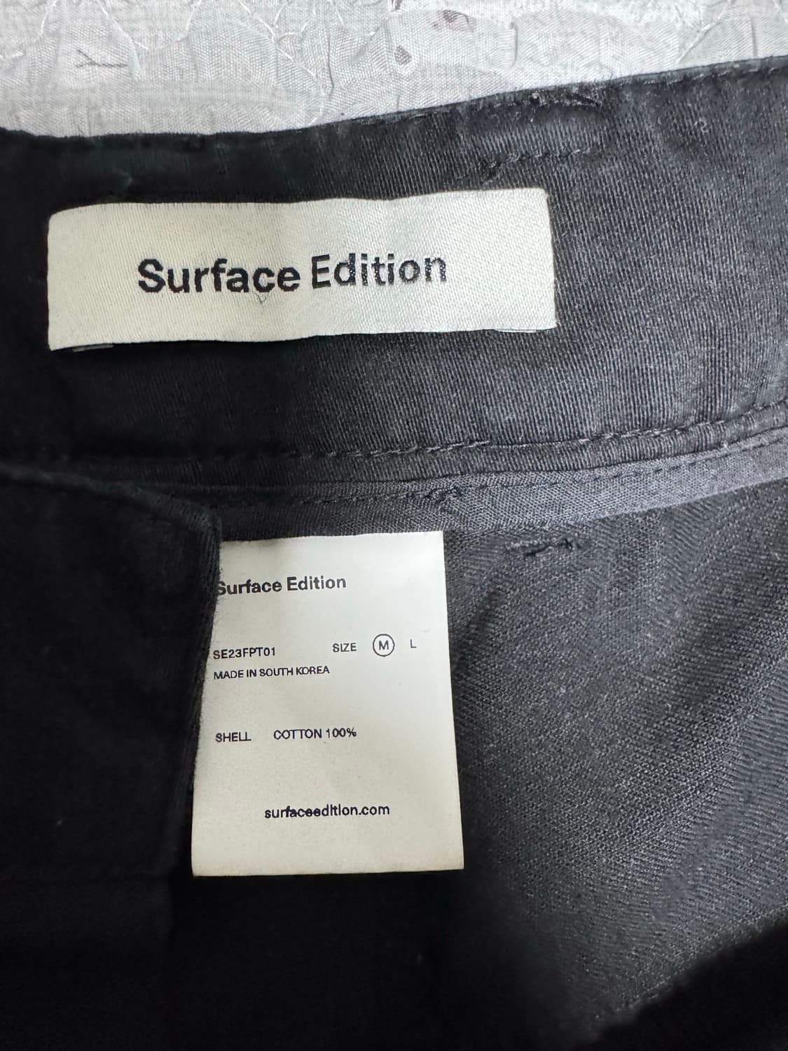 서피스에디션 FEATHER EMBROIDERY PANTS_BLACK 상품이미지3