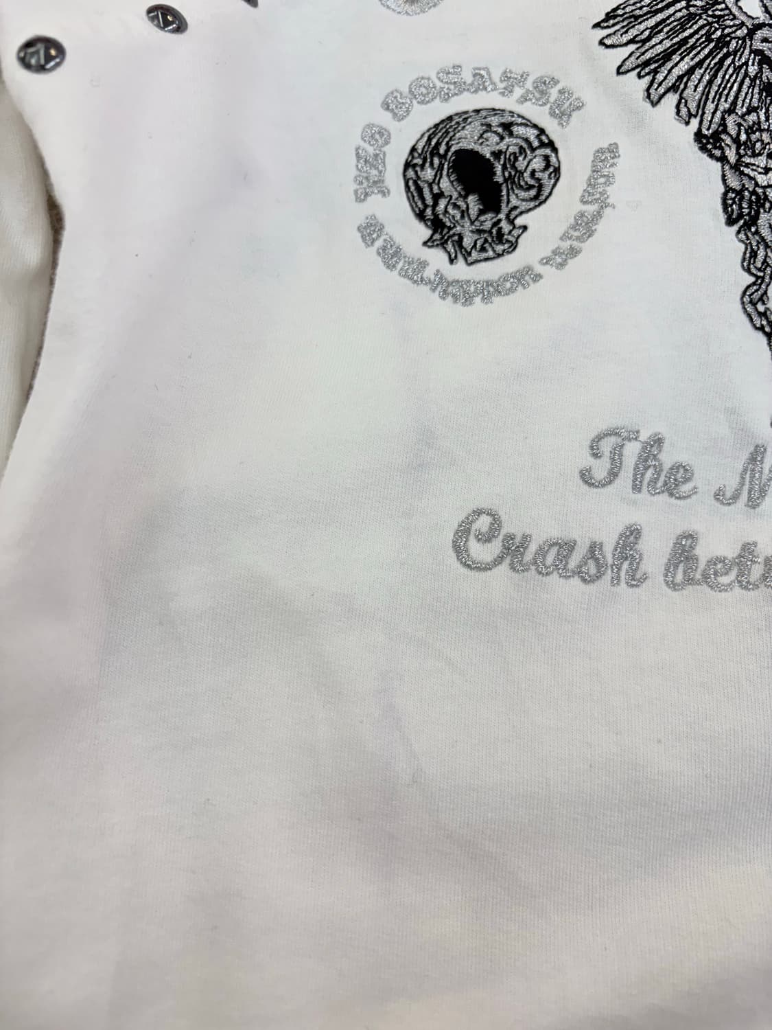 화이트 y2k 스터드 후드집업 상품이미지7