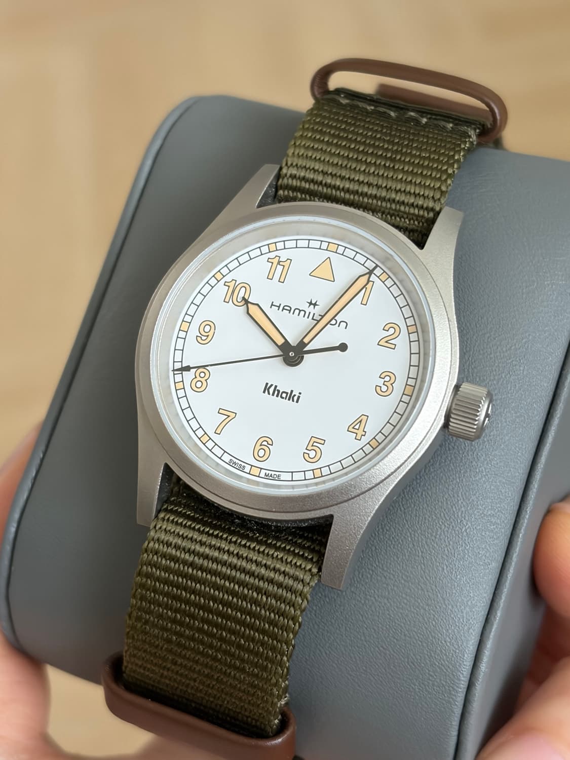 해밀턴 카키필드 쿼츠 시계 33mm 흰판 풀박스 상품이미지2