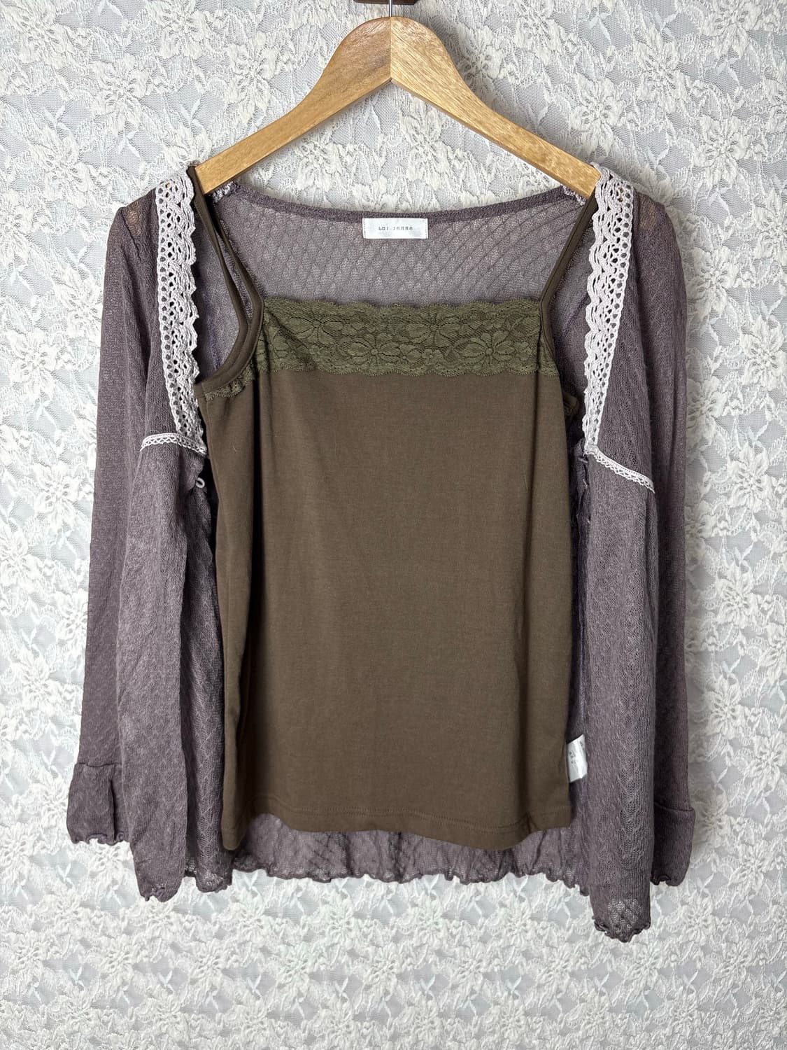 보라 레이스 가디건 나시 세트 상품이미지8