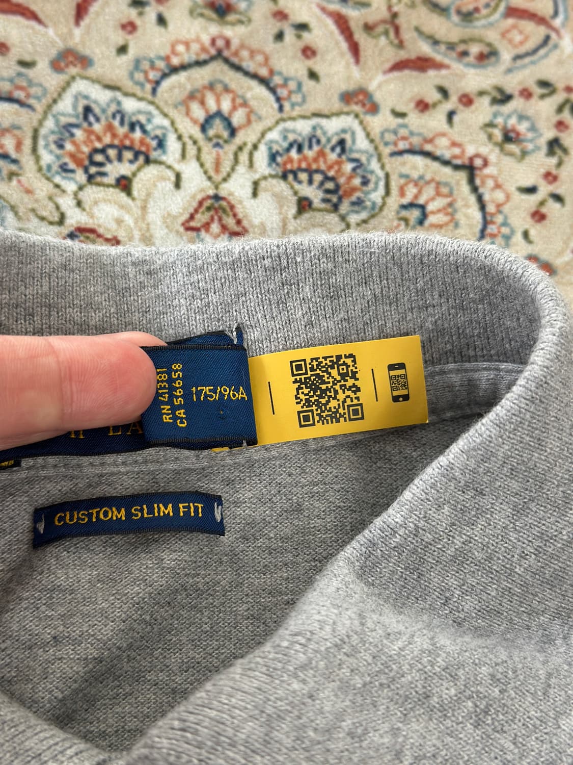 폴로 랄프로렌 그레이/블랙 빅포니 카라티  상품이미지6