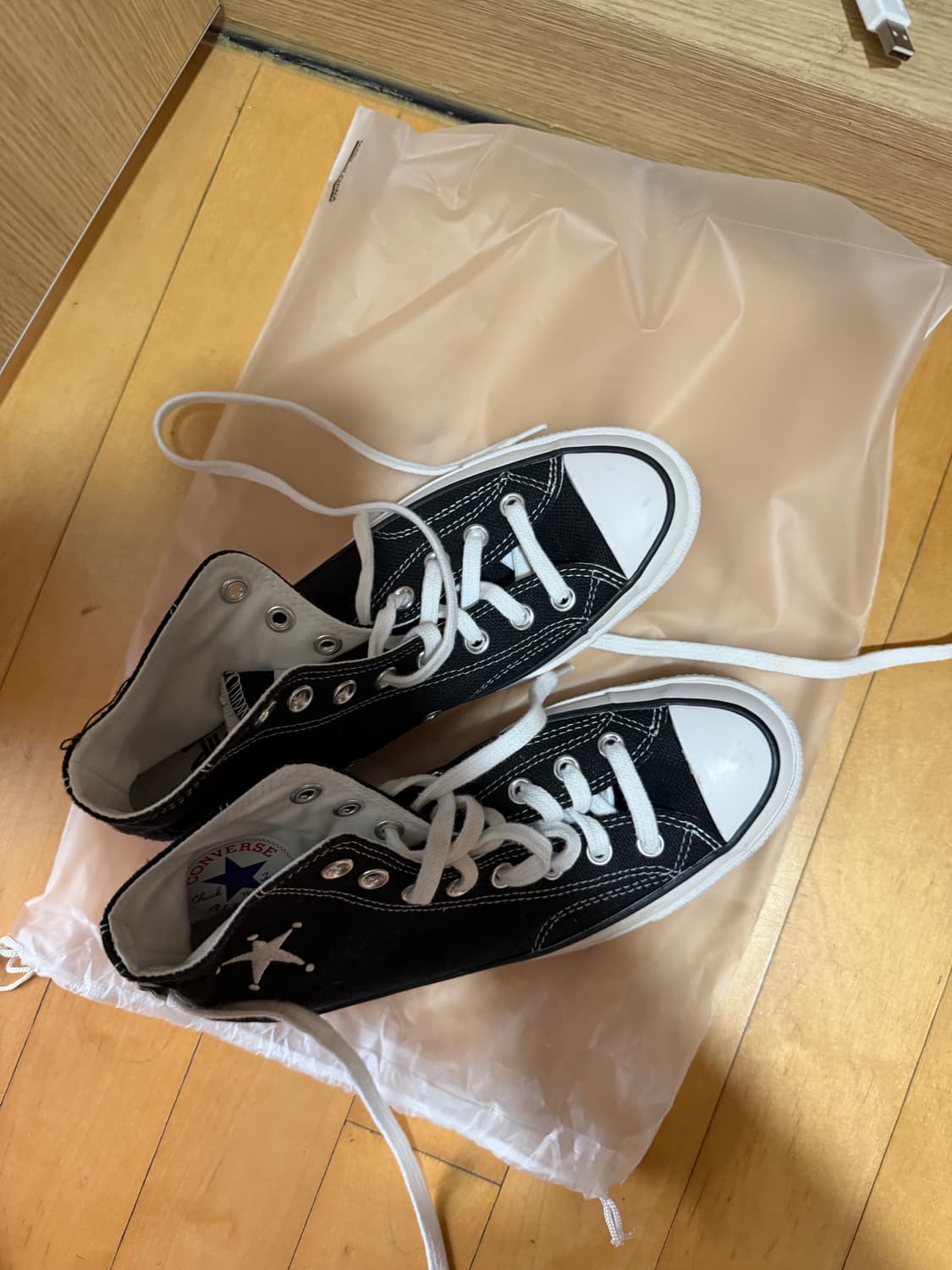 컨버스 스투시 척 하이 블랙 250 미사용 상품이미지1