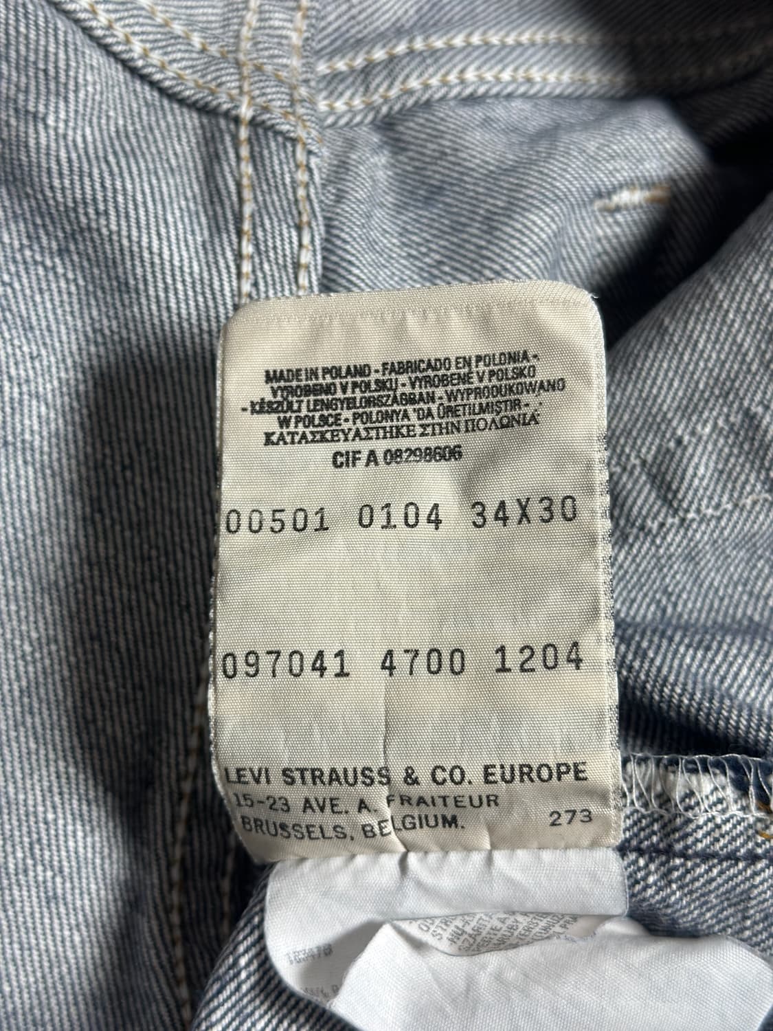 리바이스 501 다크블루 34x30 상품이미지7