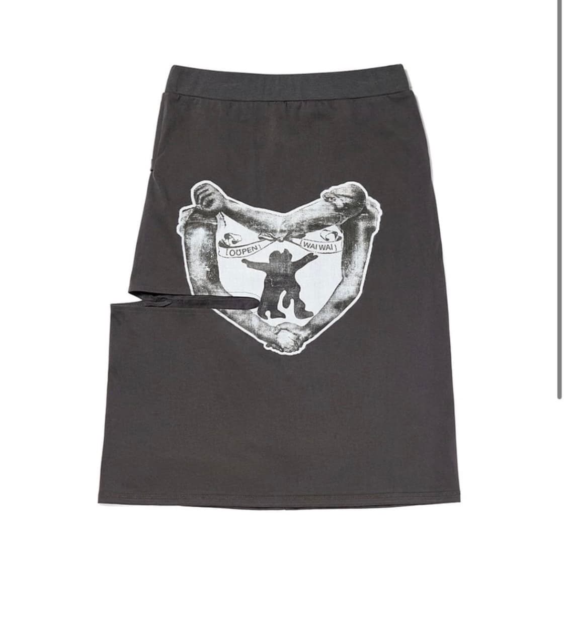 오픈와이와이 컷아웃 스커트 차콜 S 새상품 상품이미지1