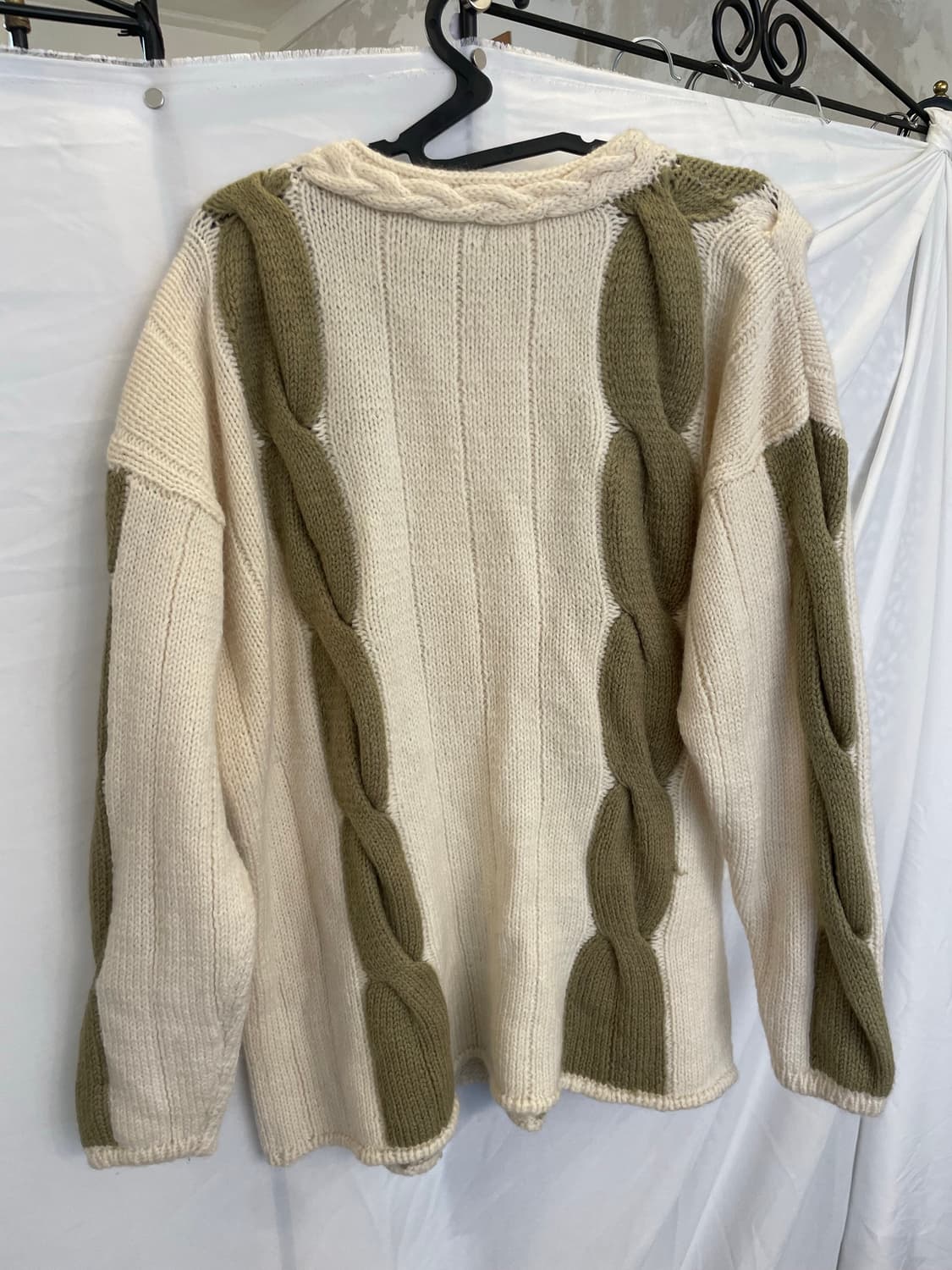 오버핏 꽈배기 울니트 상품이미지2