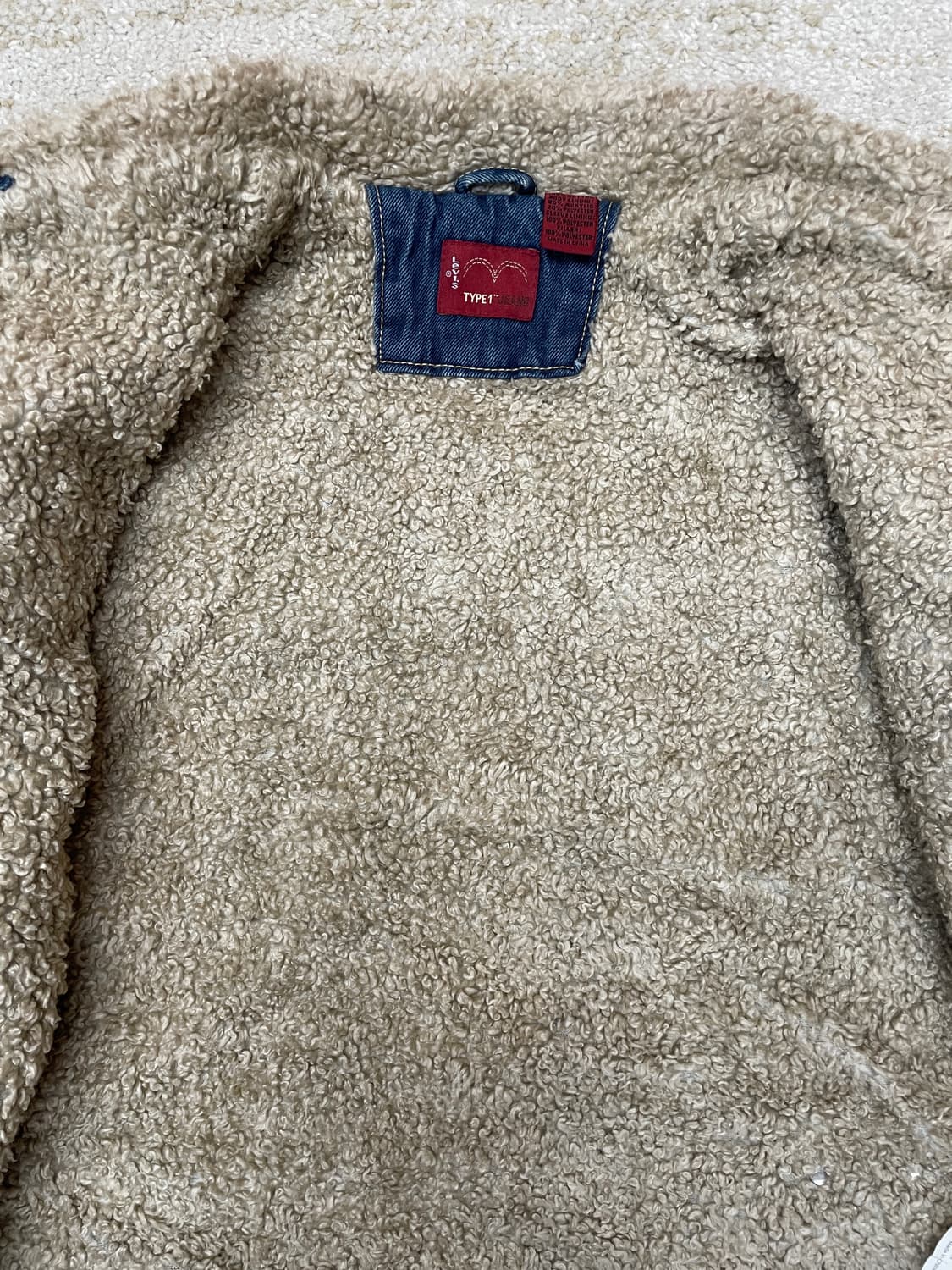 (XL) 00s리바이스 Levi’s 타입 1 쉐르파 셰르파 데님 자켓 상품이미지3