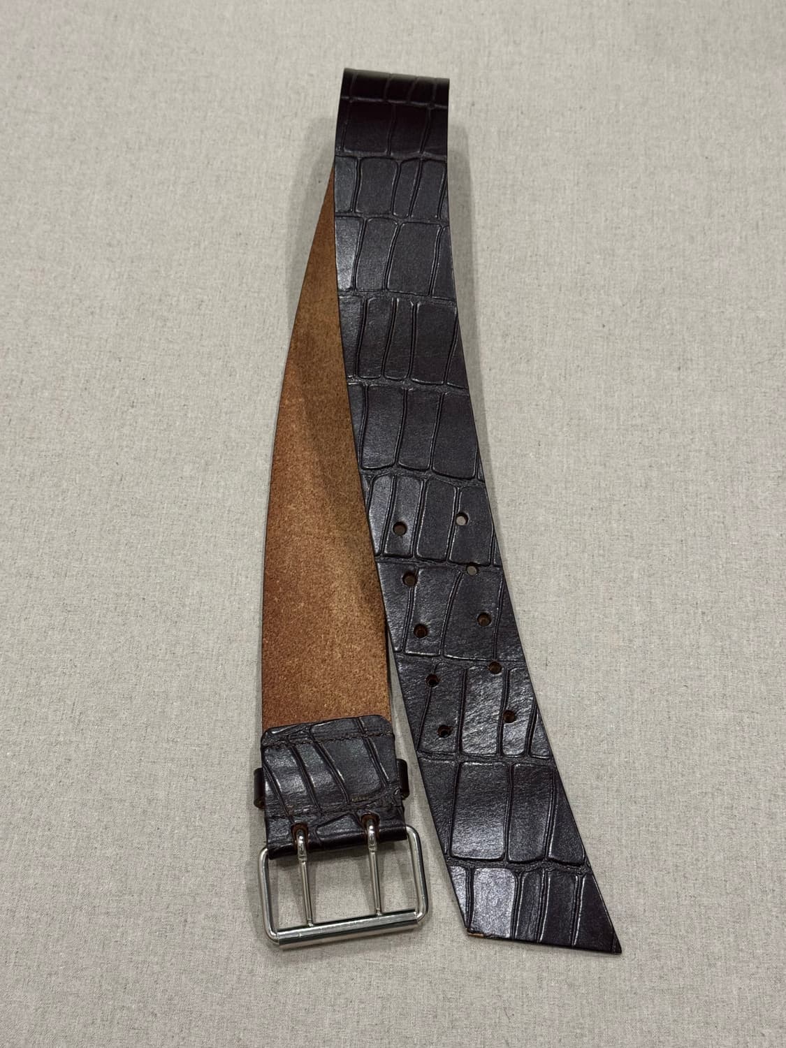 꼼데가르송 브라운 레더 웨이스트 벨트 상품이미지2