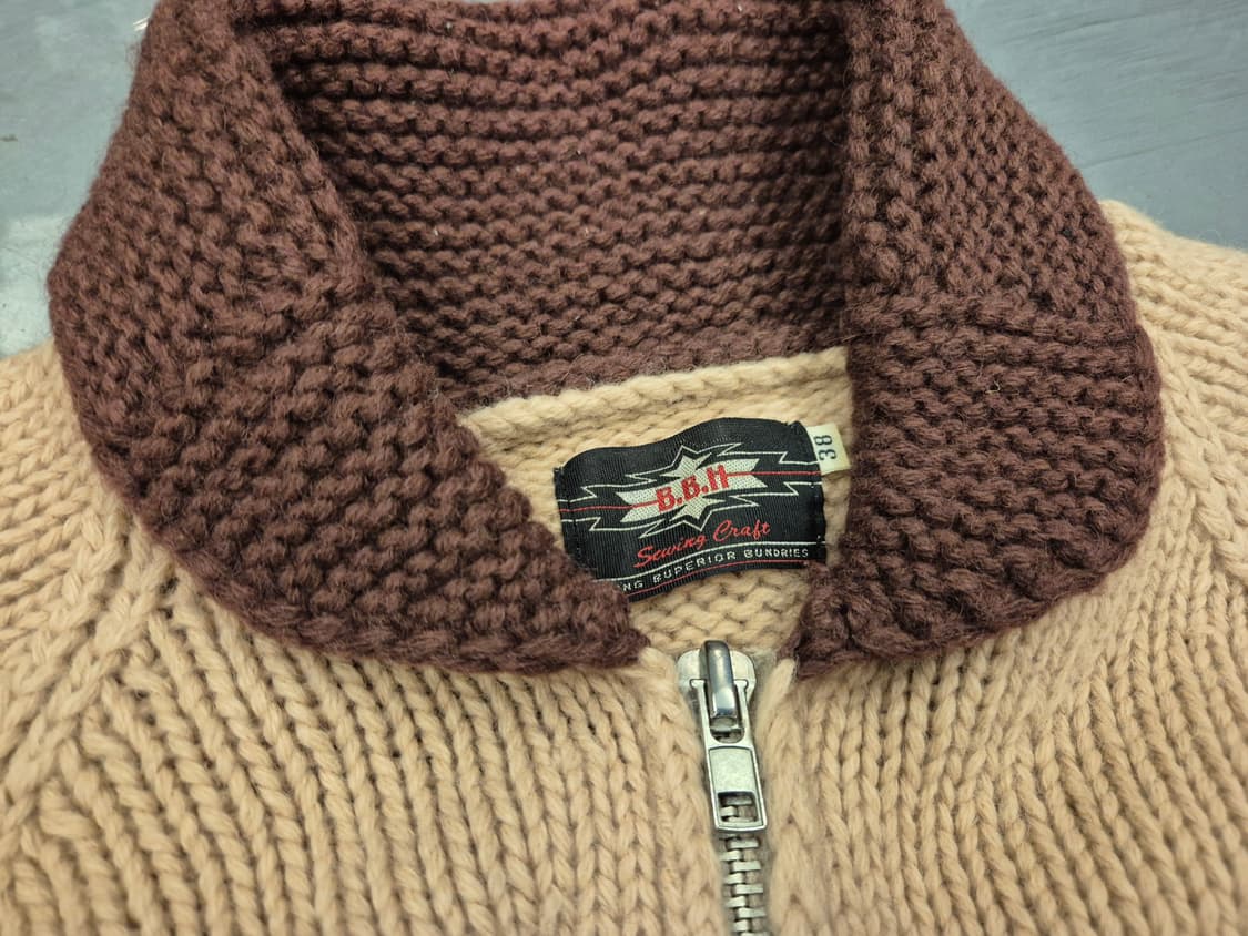 90s B.B.H CLOTHING 헤비울 짚업  상품이미지8