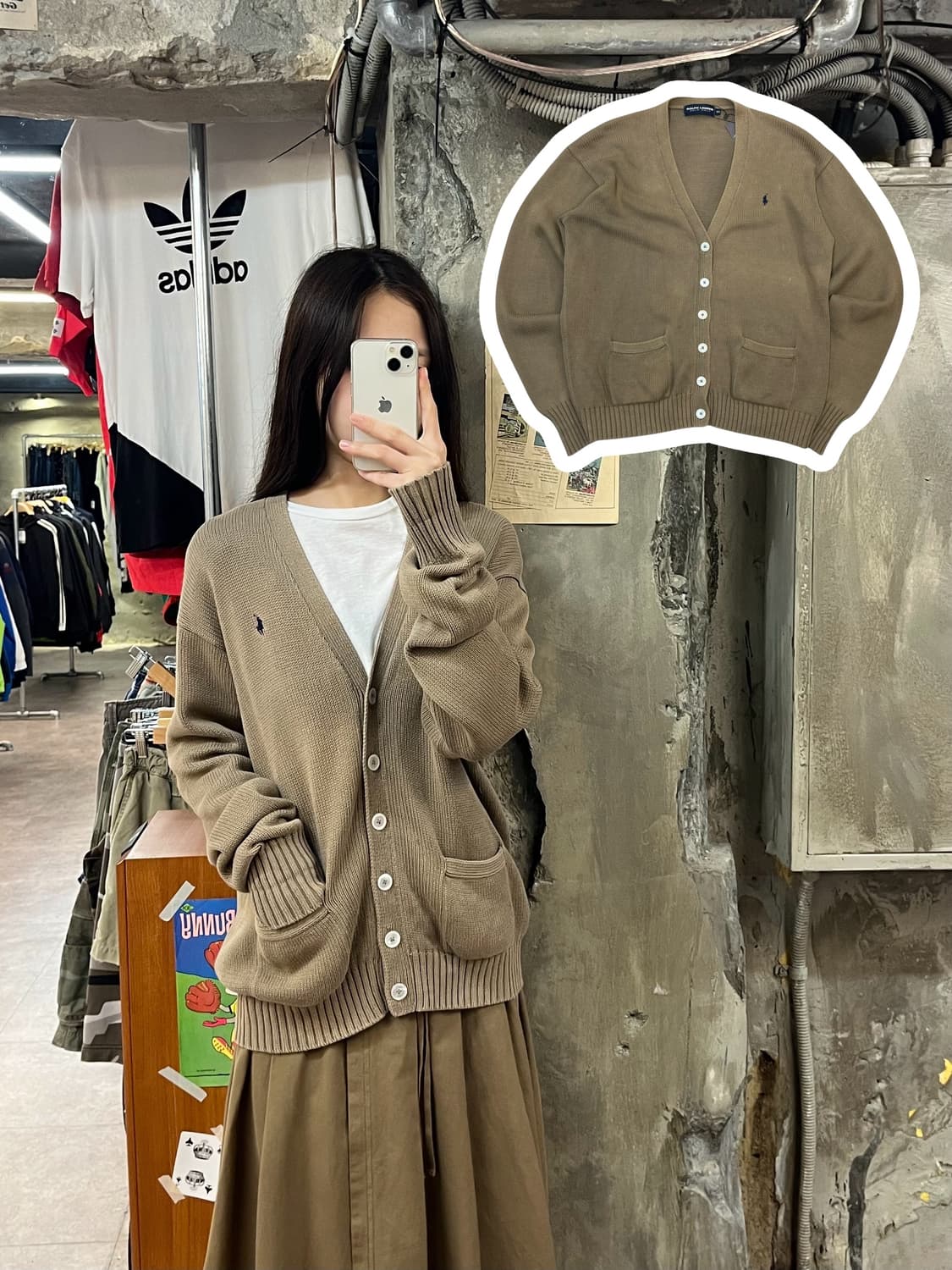 폴로 랄프로렌 가디건 브라운 95 #csz1183 상품이미지1
