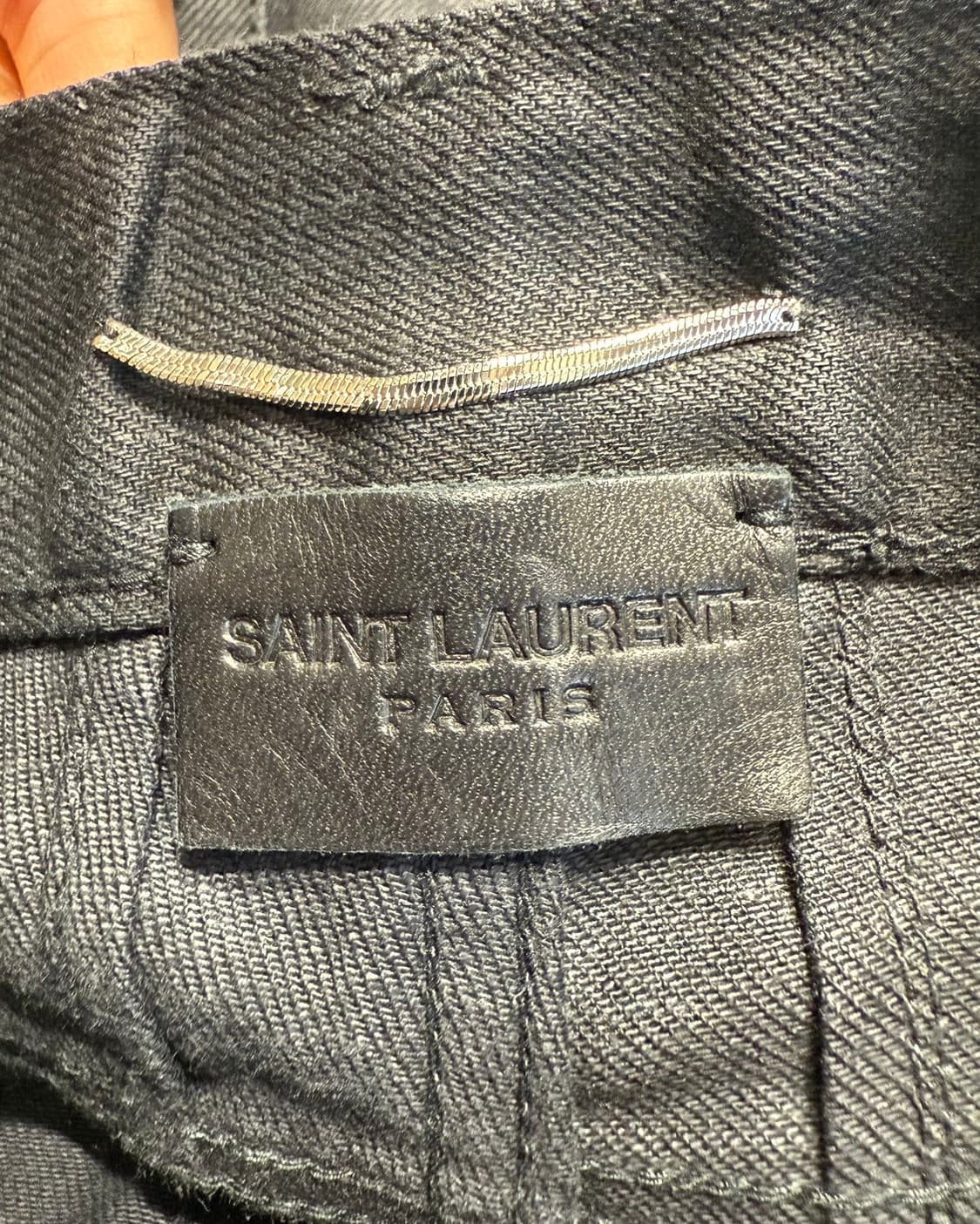 생로랑 블랙 데님 디스진 팬츠  상품이미지8