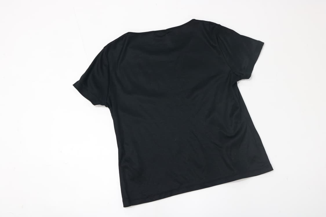 꾸레쥬 빈티지 큐빅 로고 블랙 반팔 티셔츠 상품이미지5