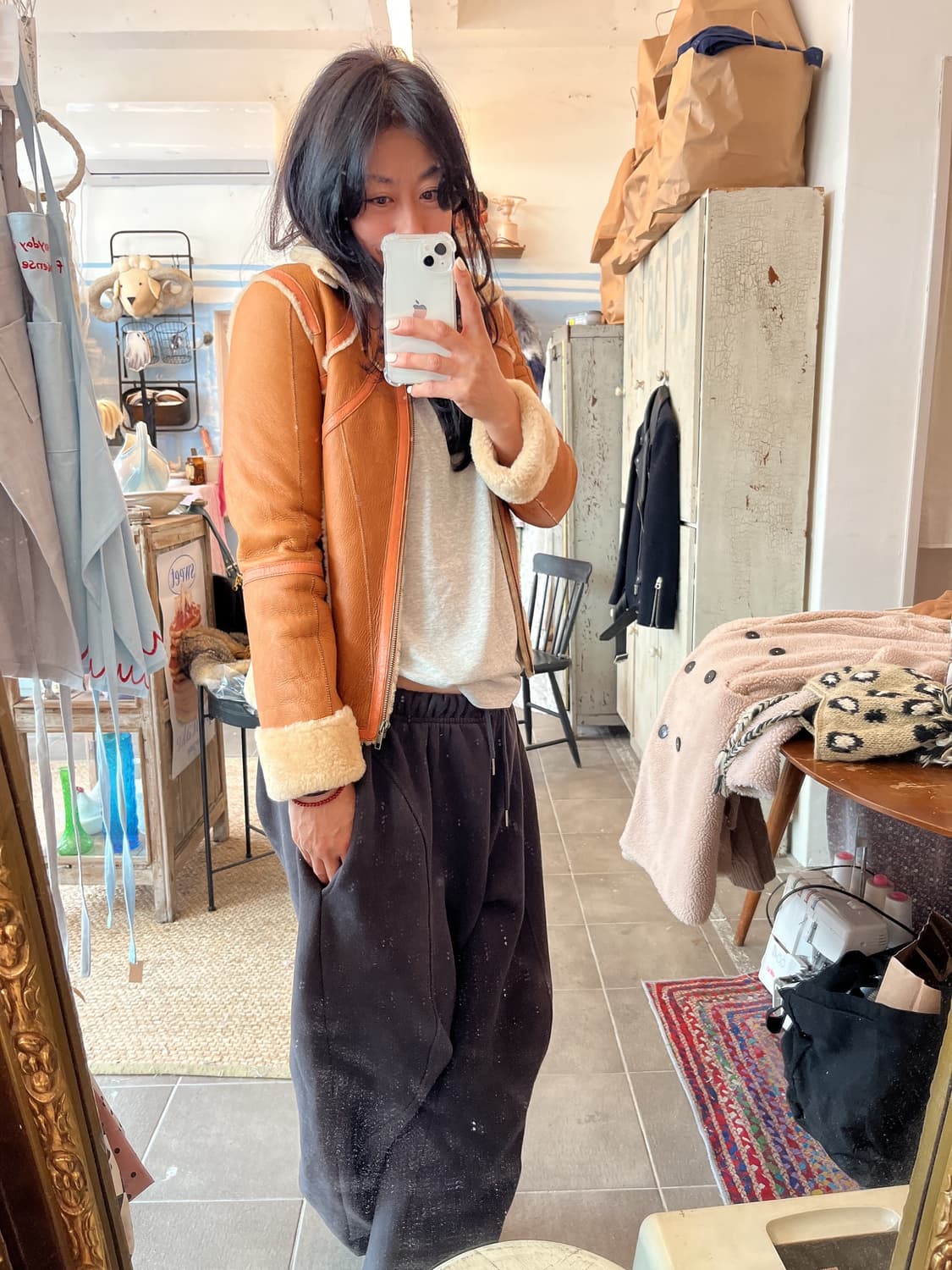 일본 시어링 무스탕 상품이미지4