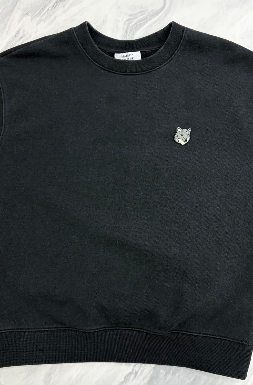 메종키츠네 맨투맨 블랙 M사이즈 상품이미지1