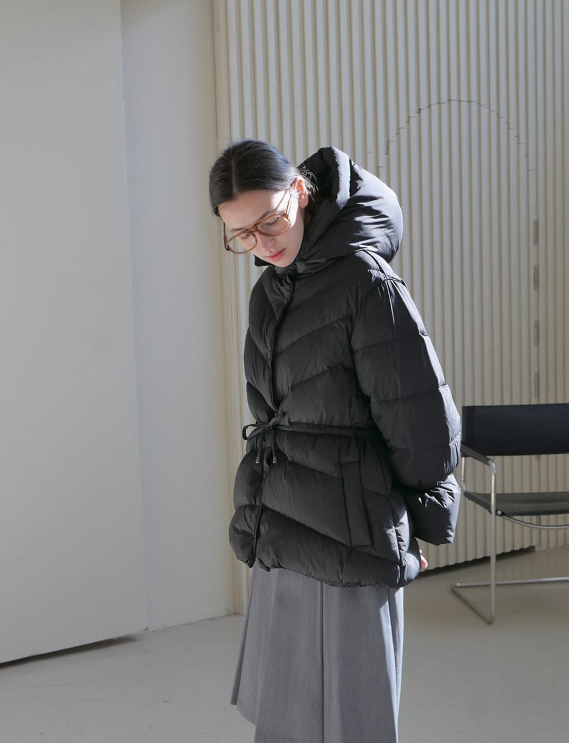 버앤버브 후드 덕다운 로지송 패딩 자켓 상품이미지1