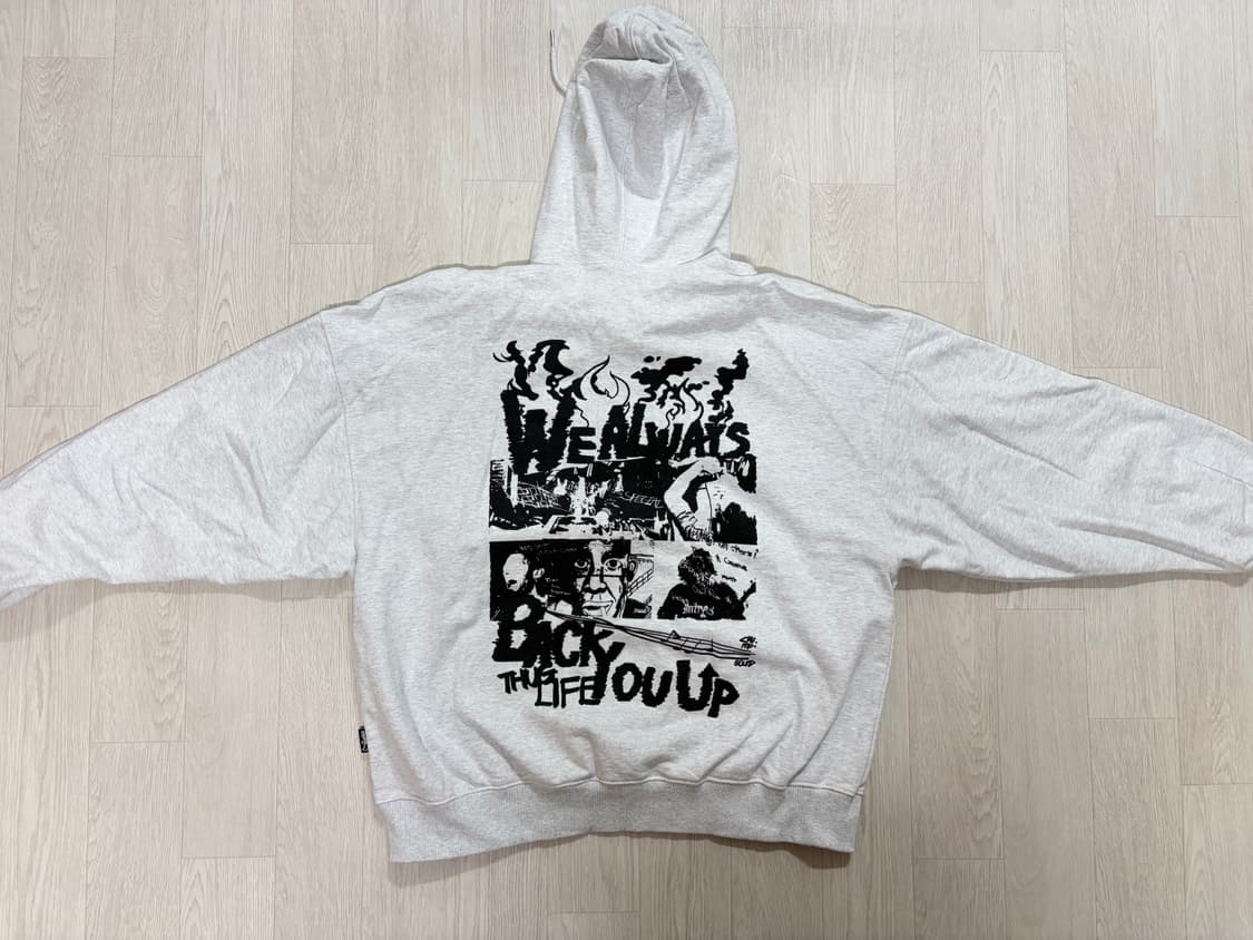 (거의새것) 크럼프 로고 후드티 그레이 상품이미지2